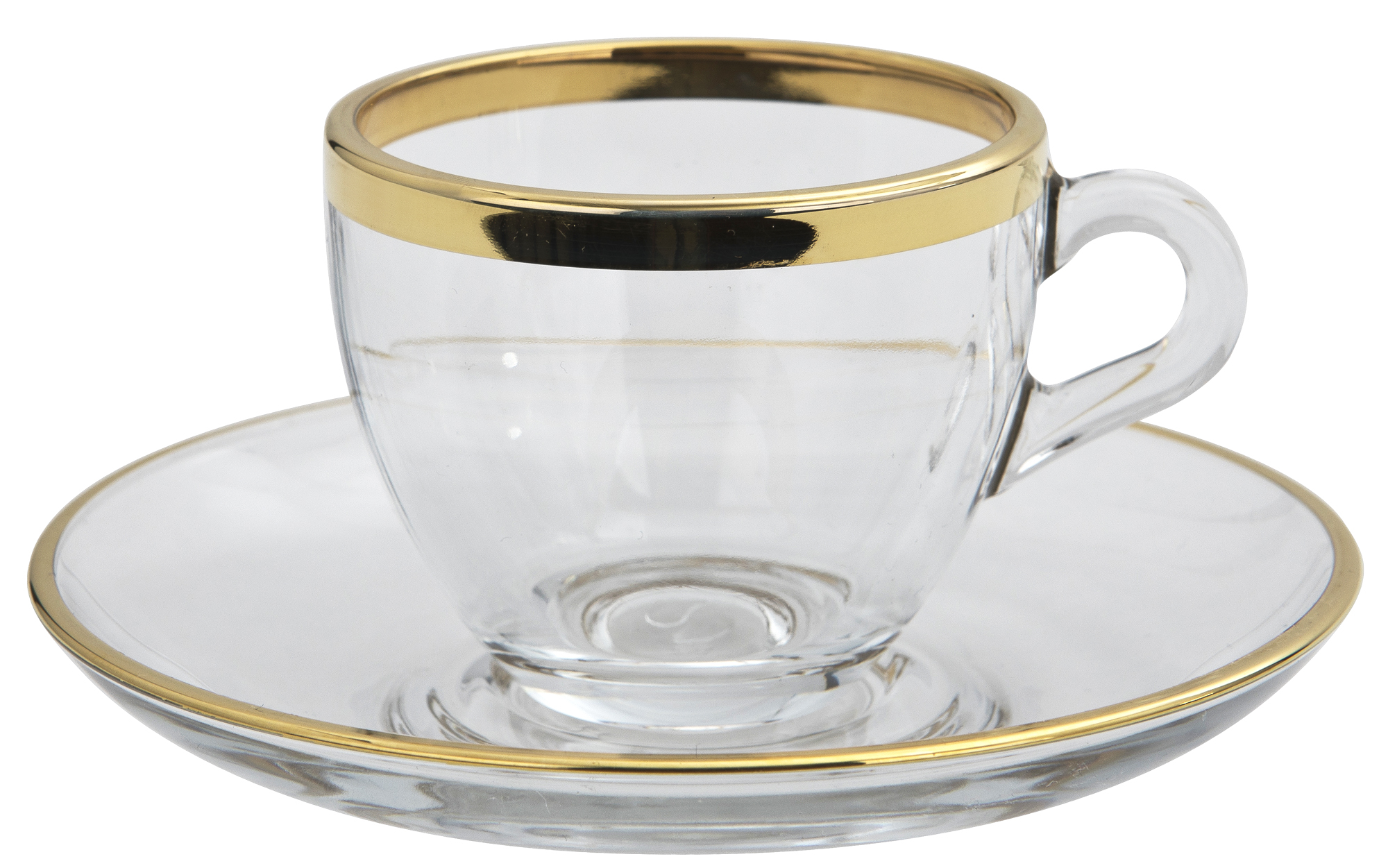 Zestaw 2 filiżanek do espresso 60 ml + spodki Golden Line