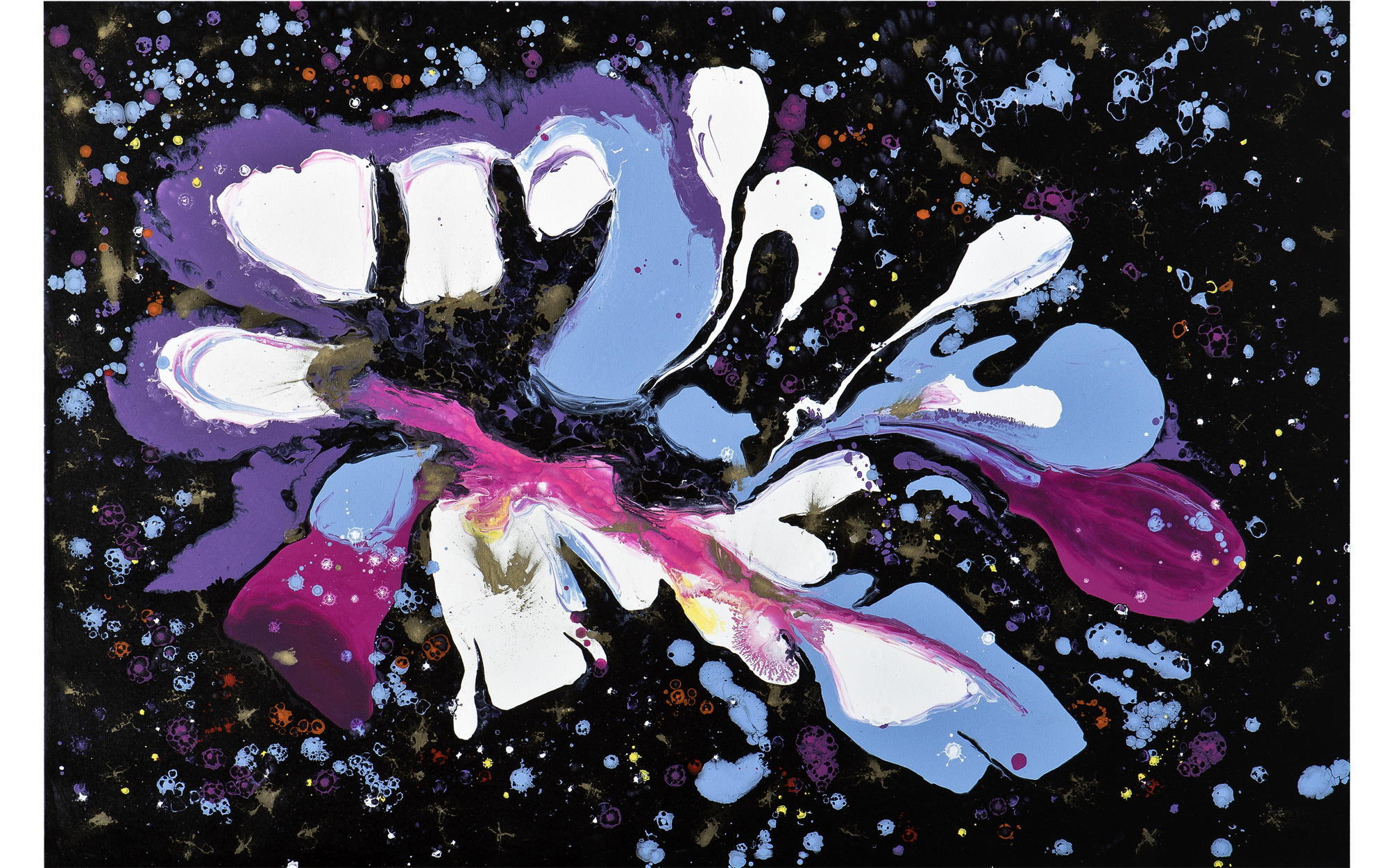 Obraz abstrakcyjny 80x120 cm Abstrakcja na Czarnym Tle