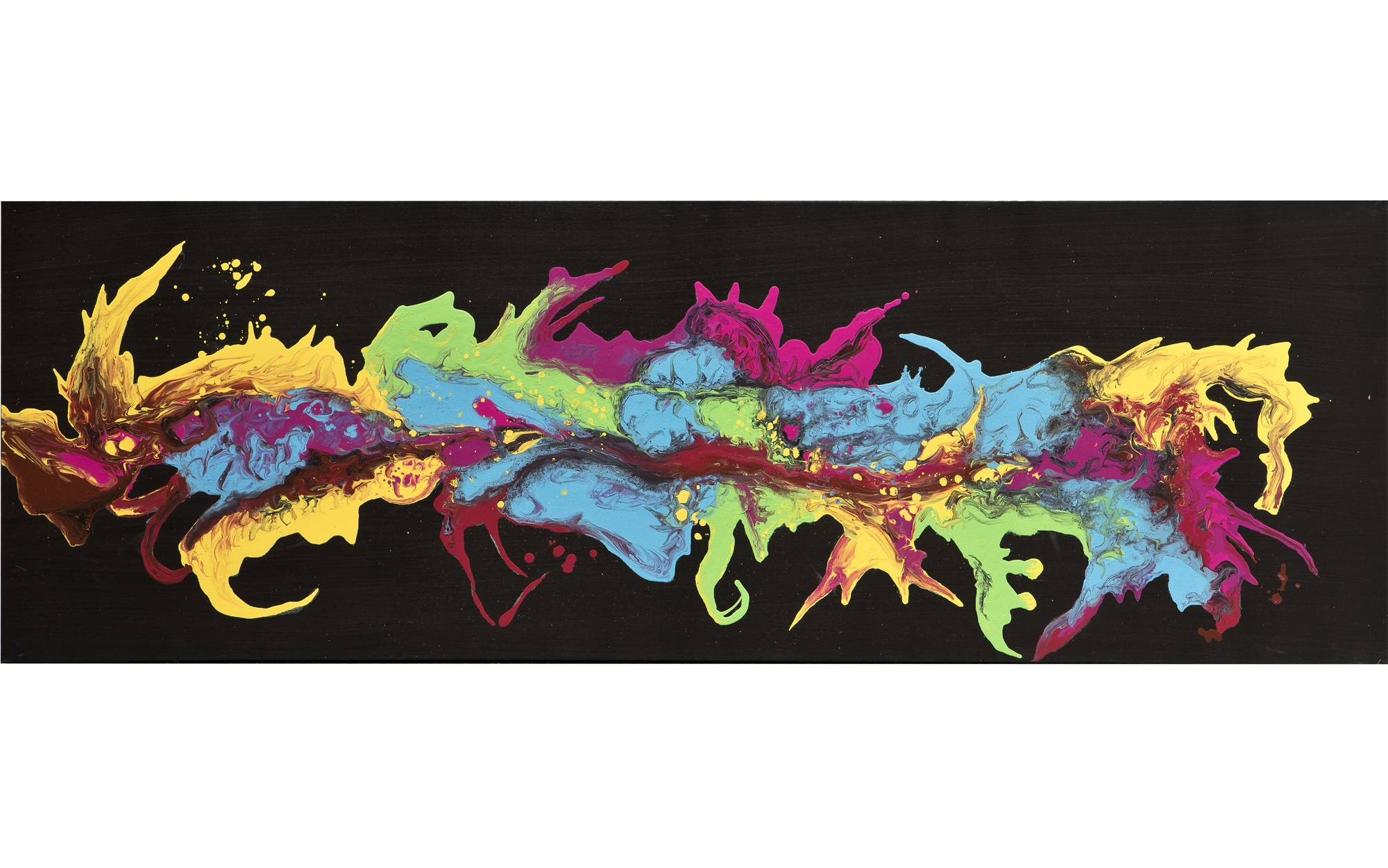 Obraz abstrakcyjny 50x150 cm Dancing Colors