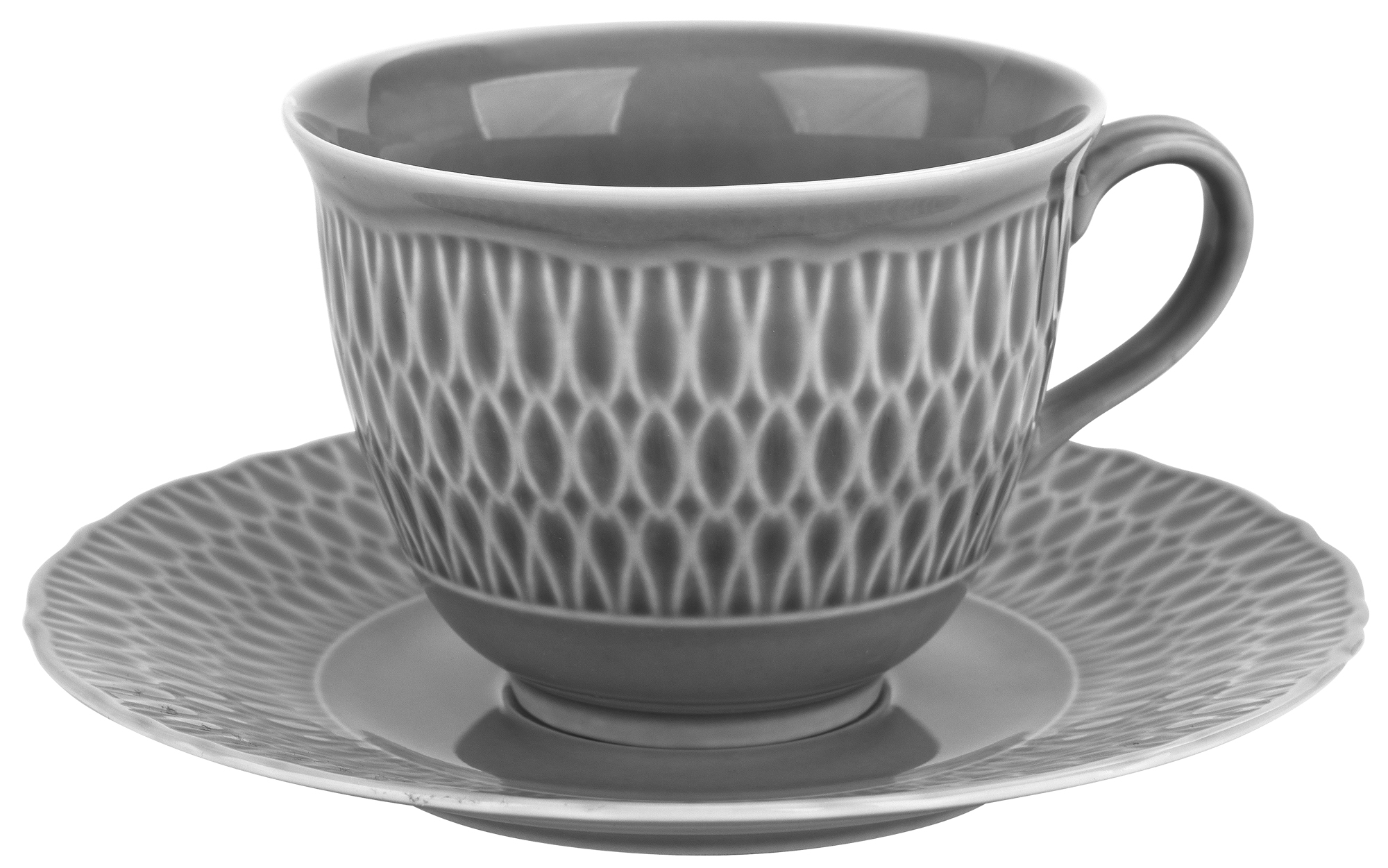 Filiżanka + spodek 250ml/16 cm Sofia Szara