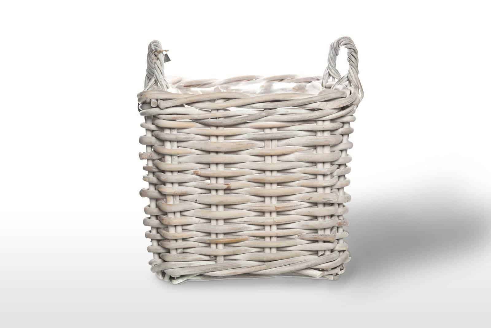 Kosz rattanowy Narbona Szary 50 cm