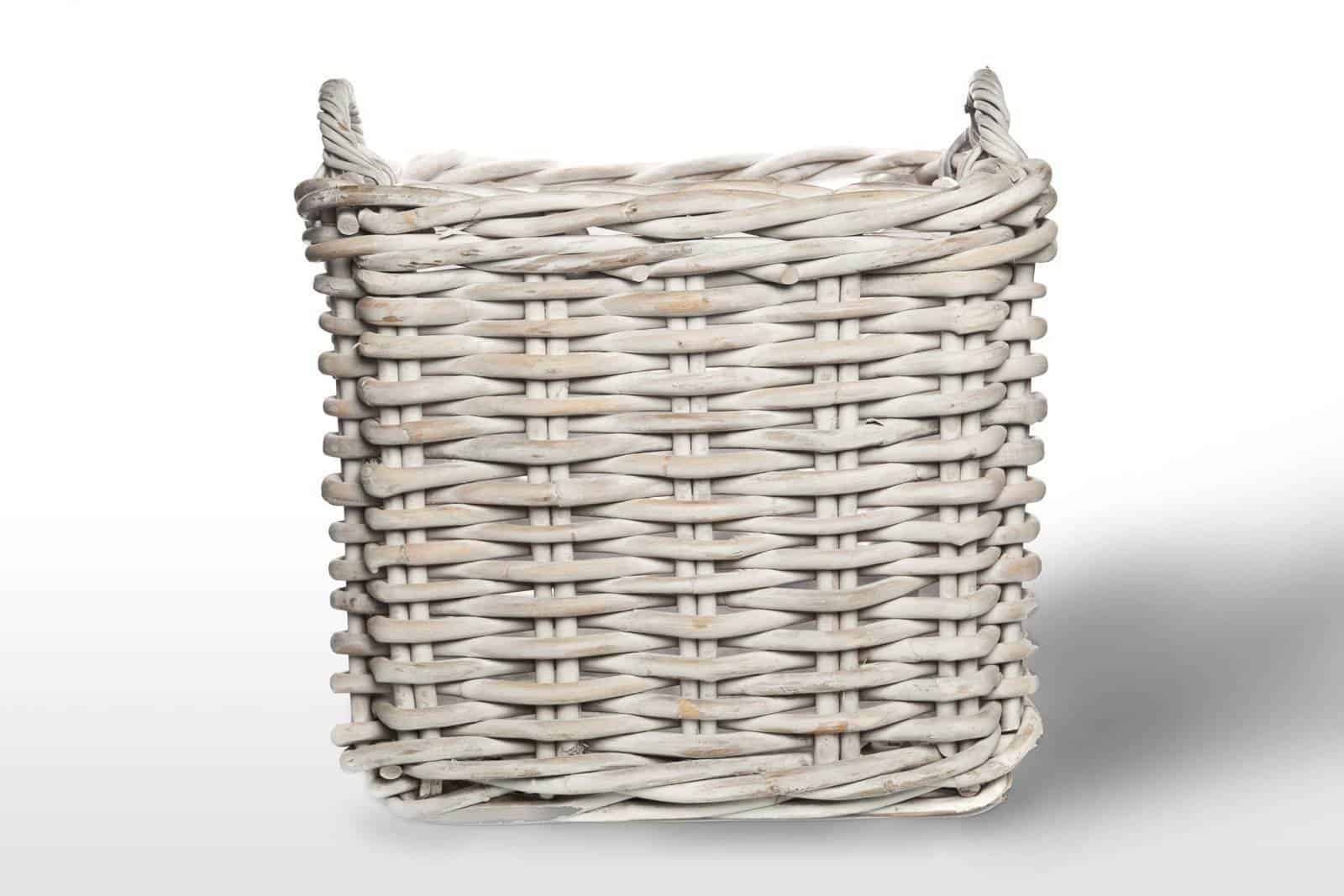 Kosz rattanowy Narbona Szary 65 cm