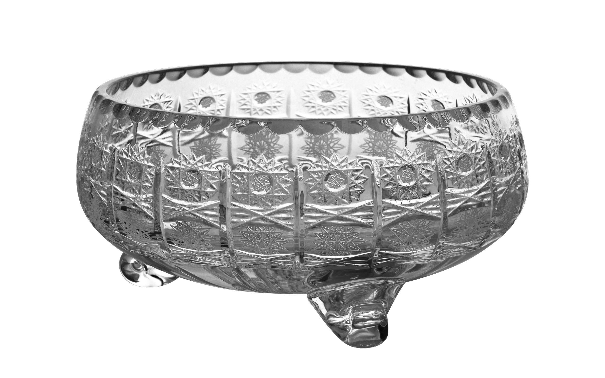 Owocarka kryształowa 25cm gwiazdki Zawiercie