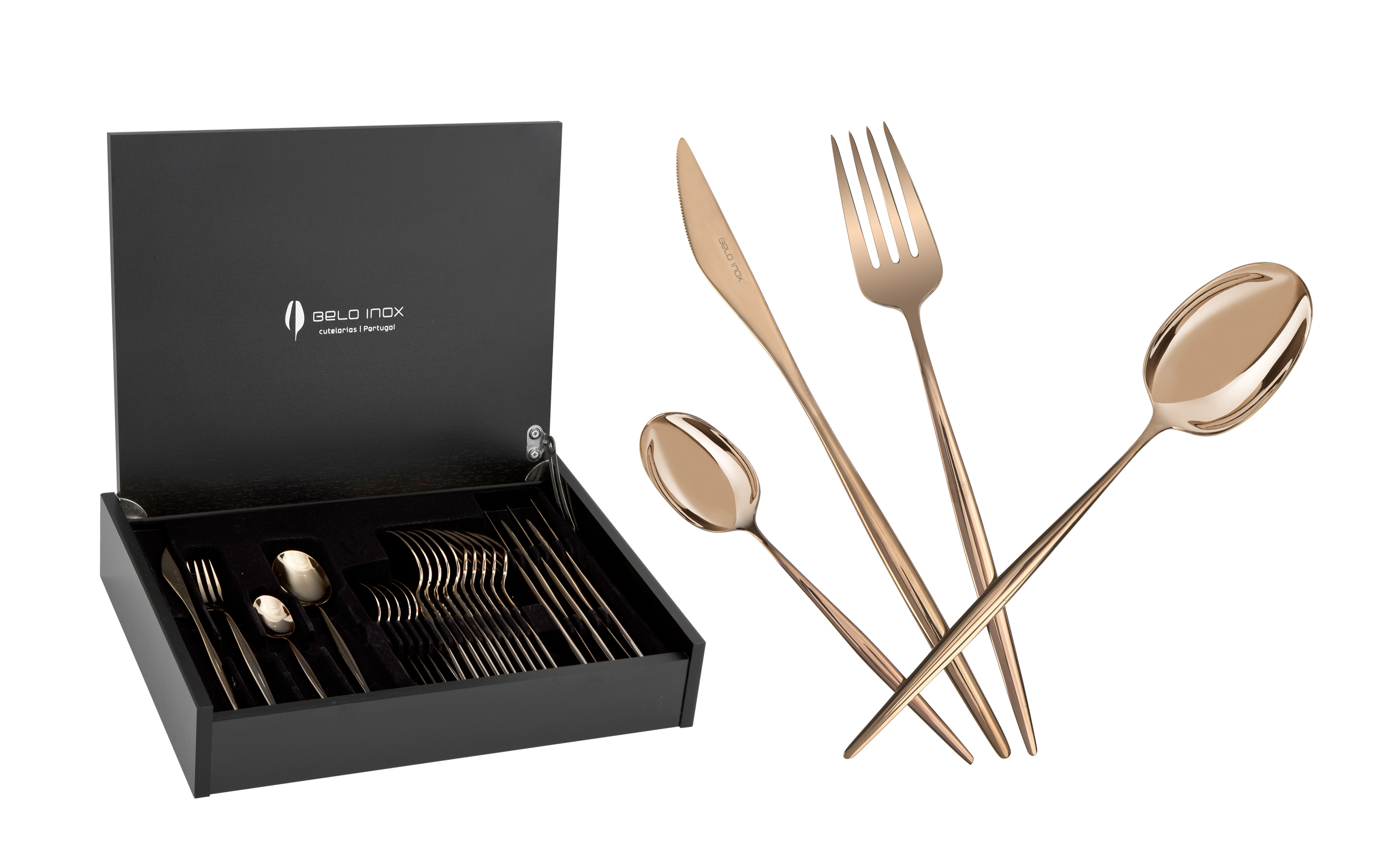 Sztućce 6/24 Spirit Titanium Bronze Belo Inox