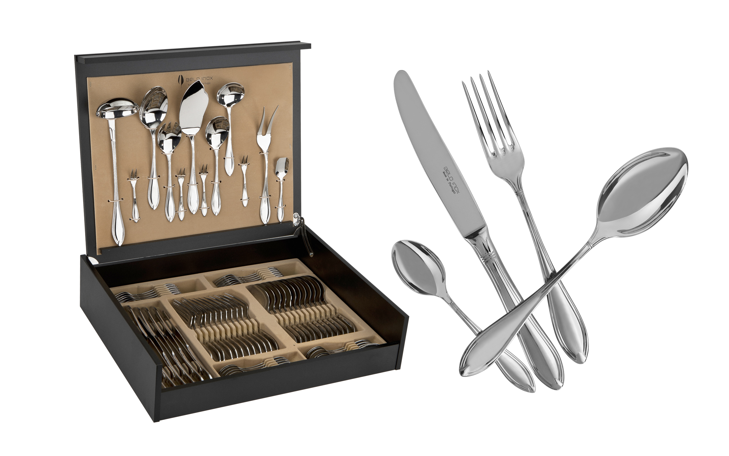 Sztućce Tamisa 12/72 w kasecie Belo Inox
