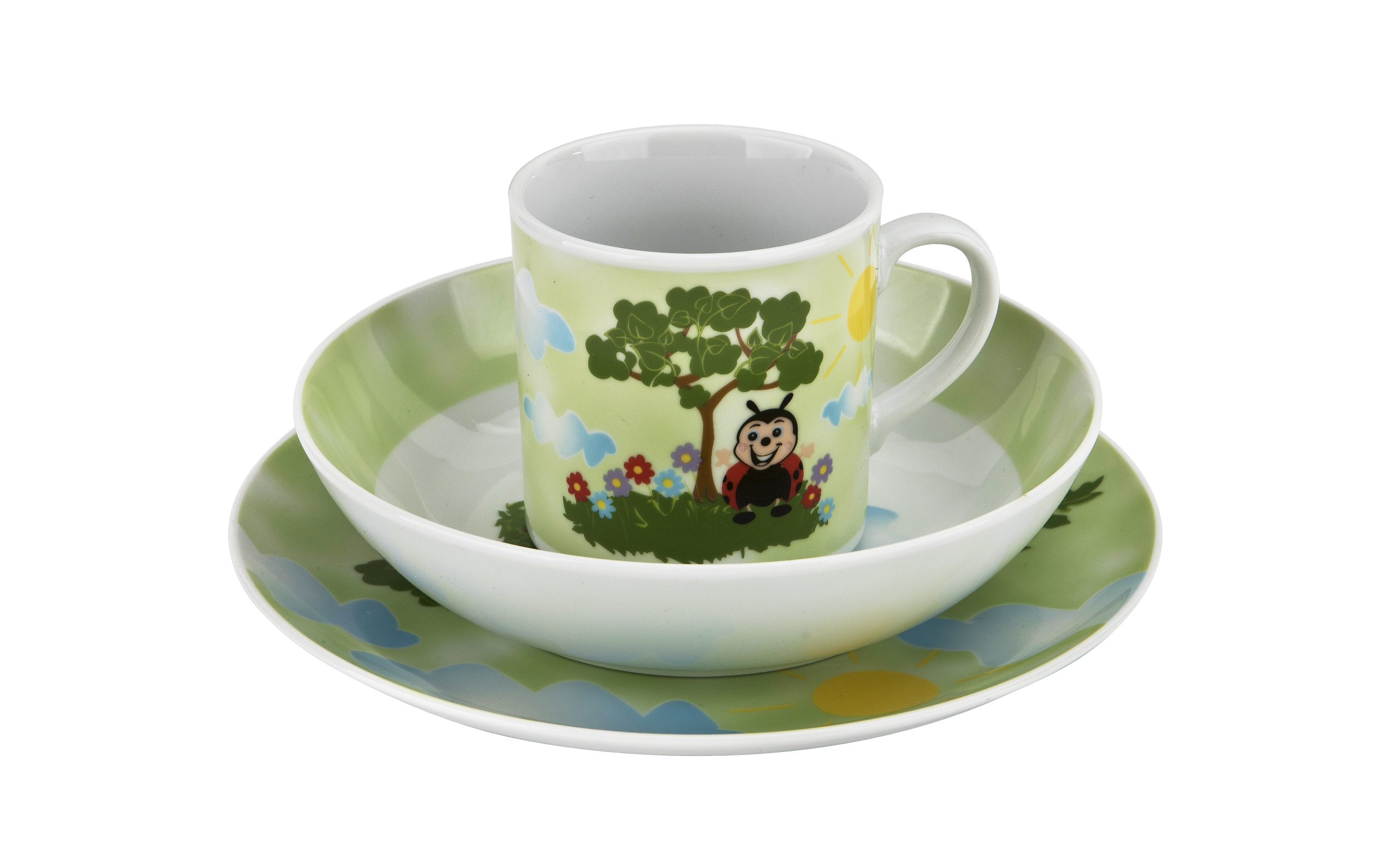 Zestaw naczyń dla dzieci Biedronki porcelanowy