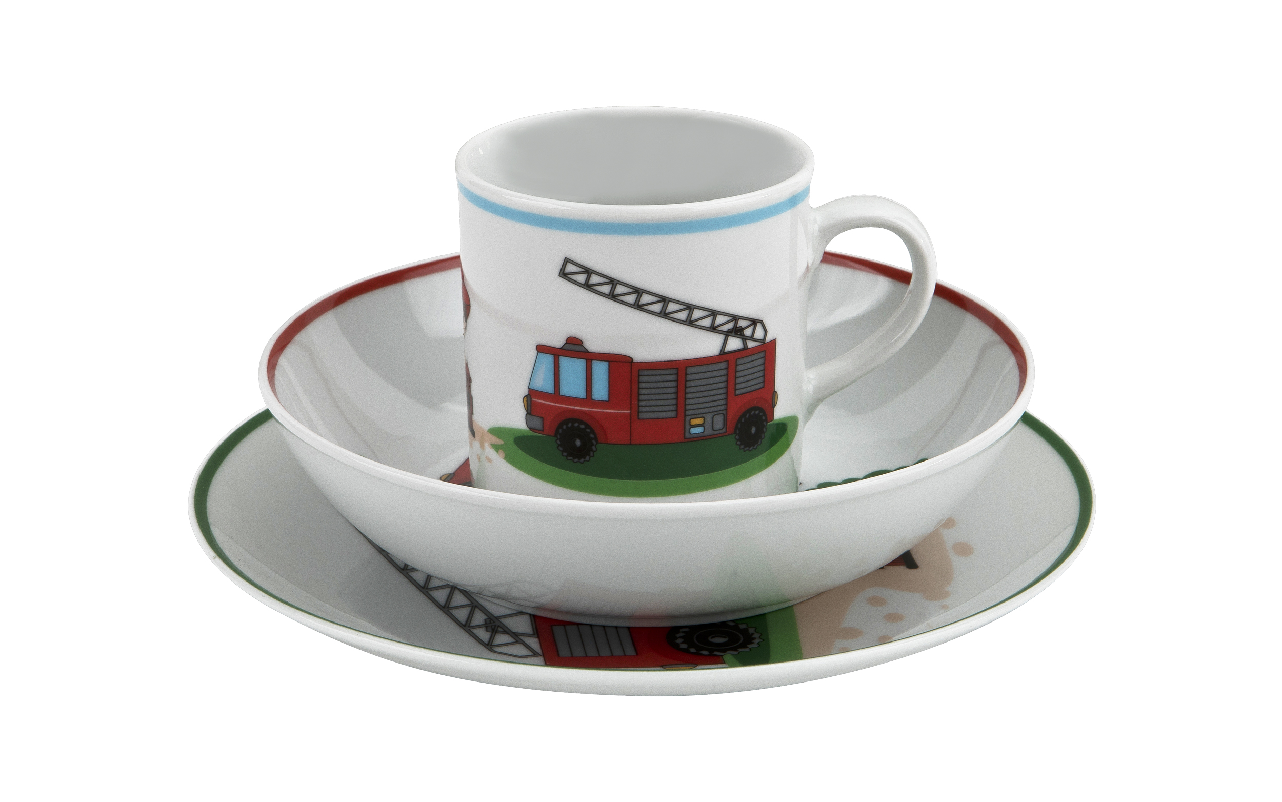 Zestaw naczyń dla dzieci Mały Strażak porcelanowy