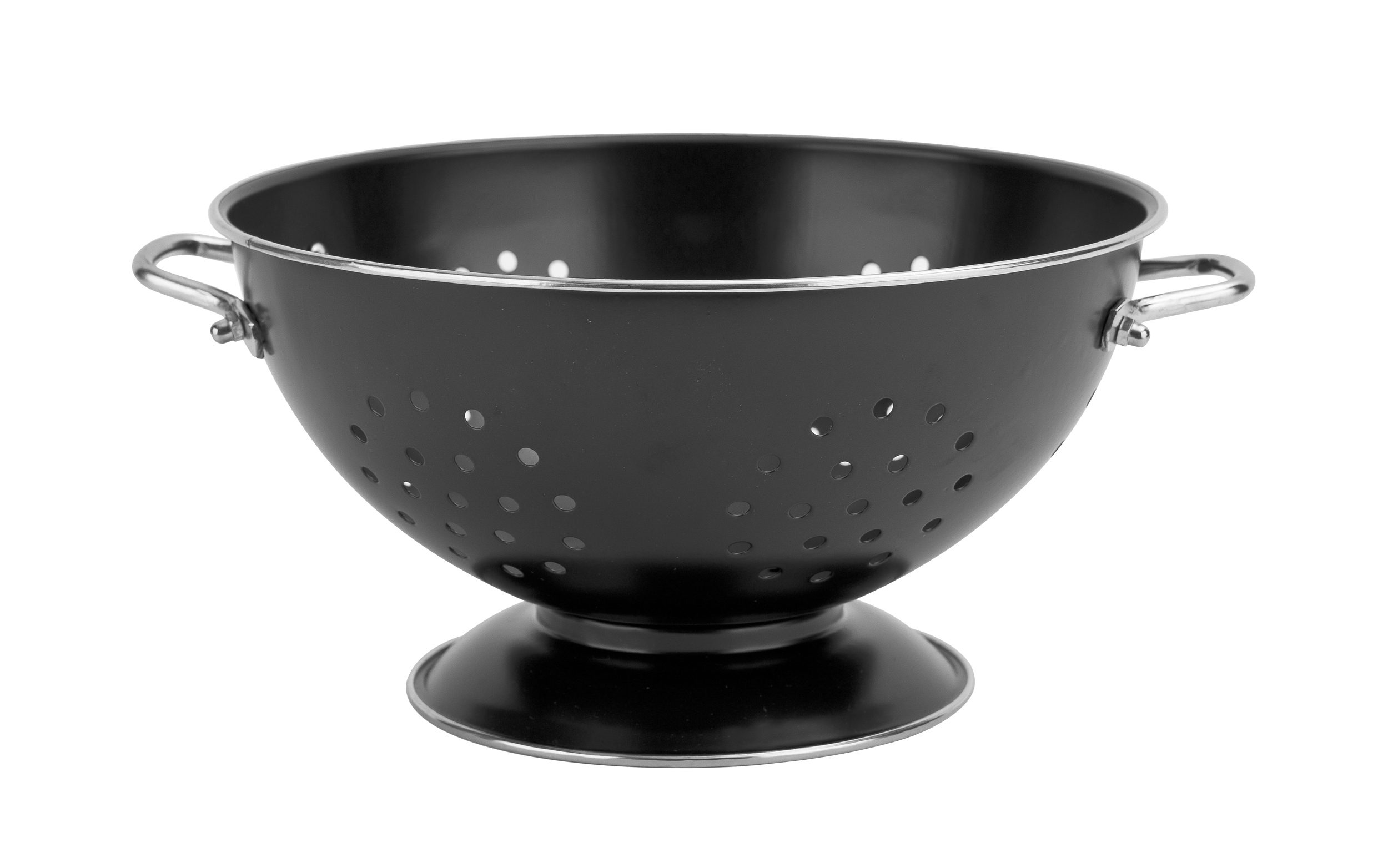 Durszlak/cedzak metalowy 23 cm czarny MPL