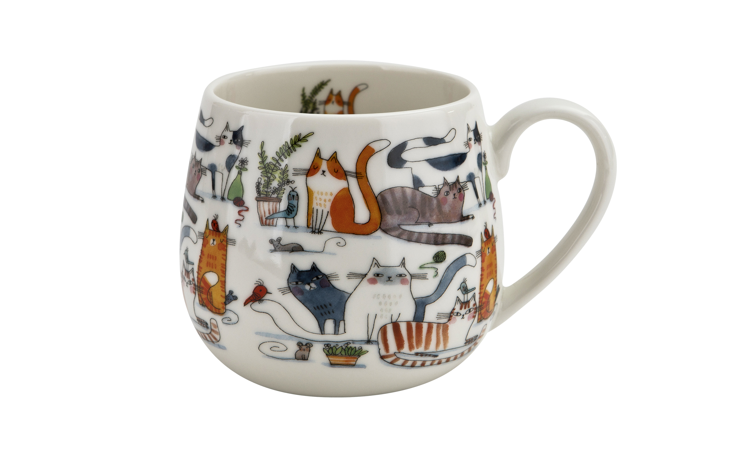Kubek porcelanowy baryłka 430 ml Leniwe Koty