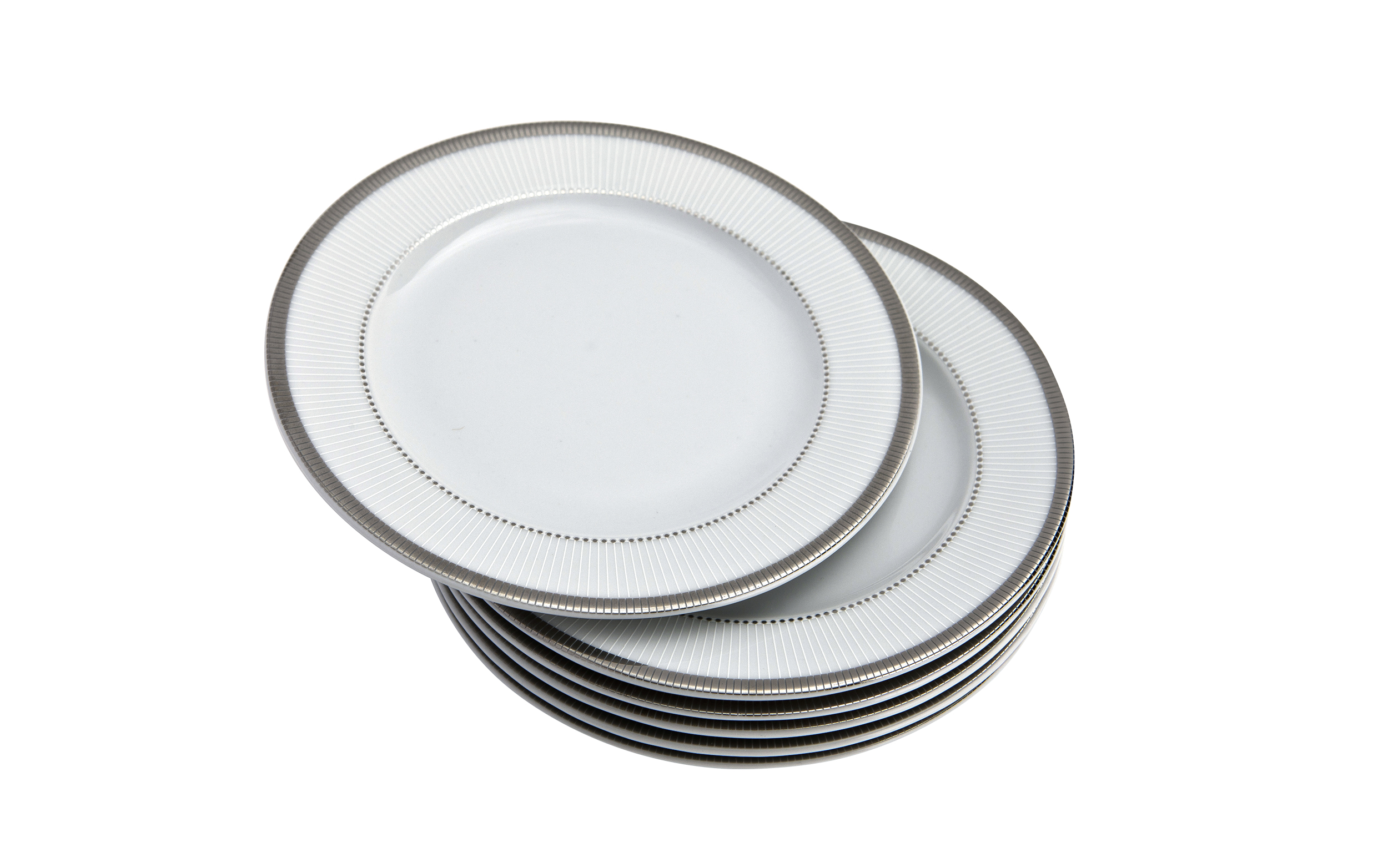 Komplet 6 talerzy 17cm Marcello Silver