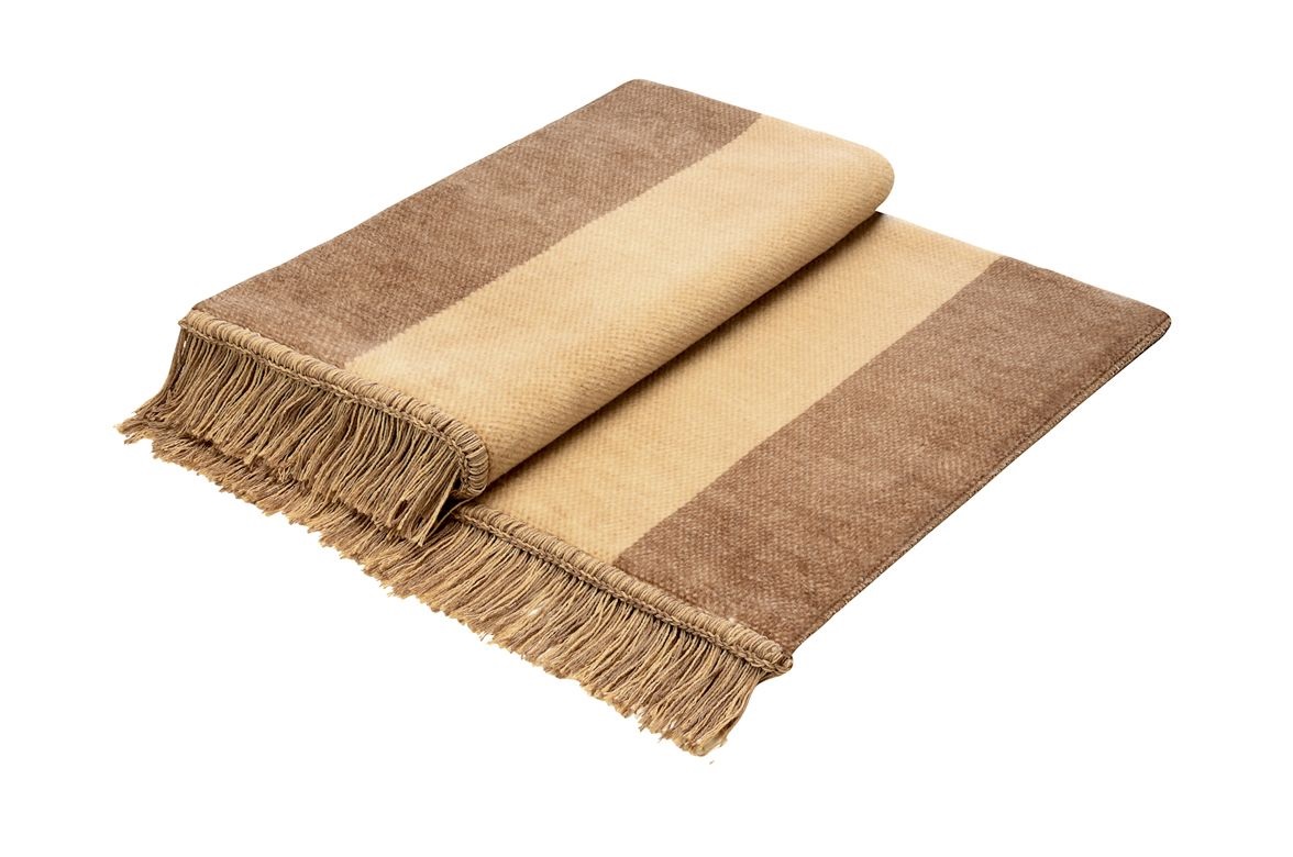 Koc narzuta na fotel 100x200 cm Cover Cotton Salt&Pepper Kamel