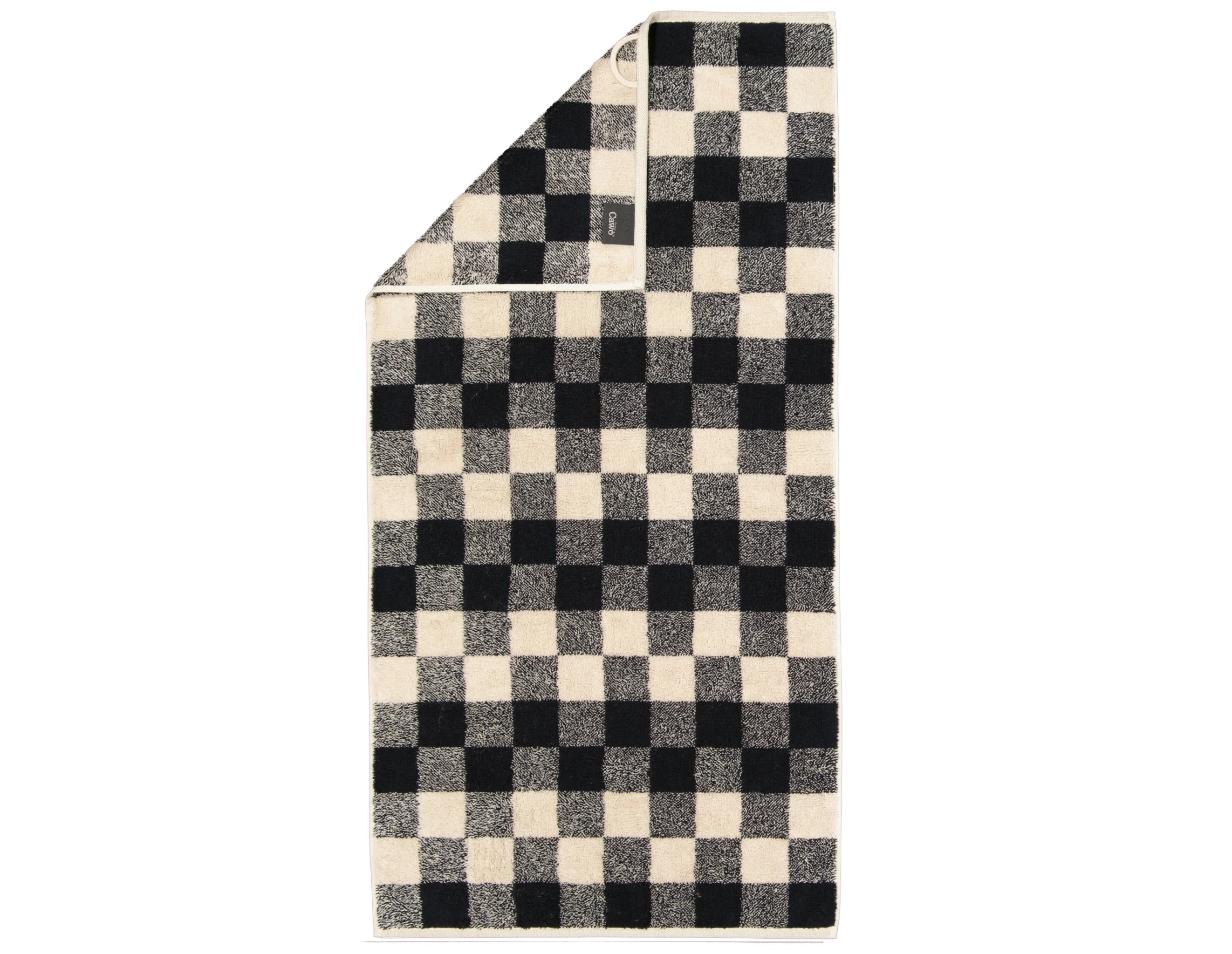 Ręcznik bawełniany 50x100 cm Natural Karo 6217-39 czarny