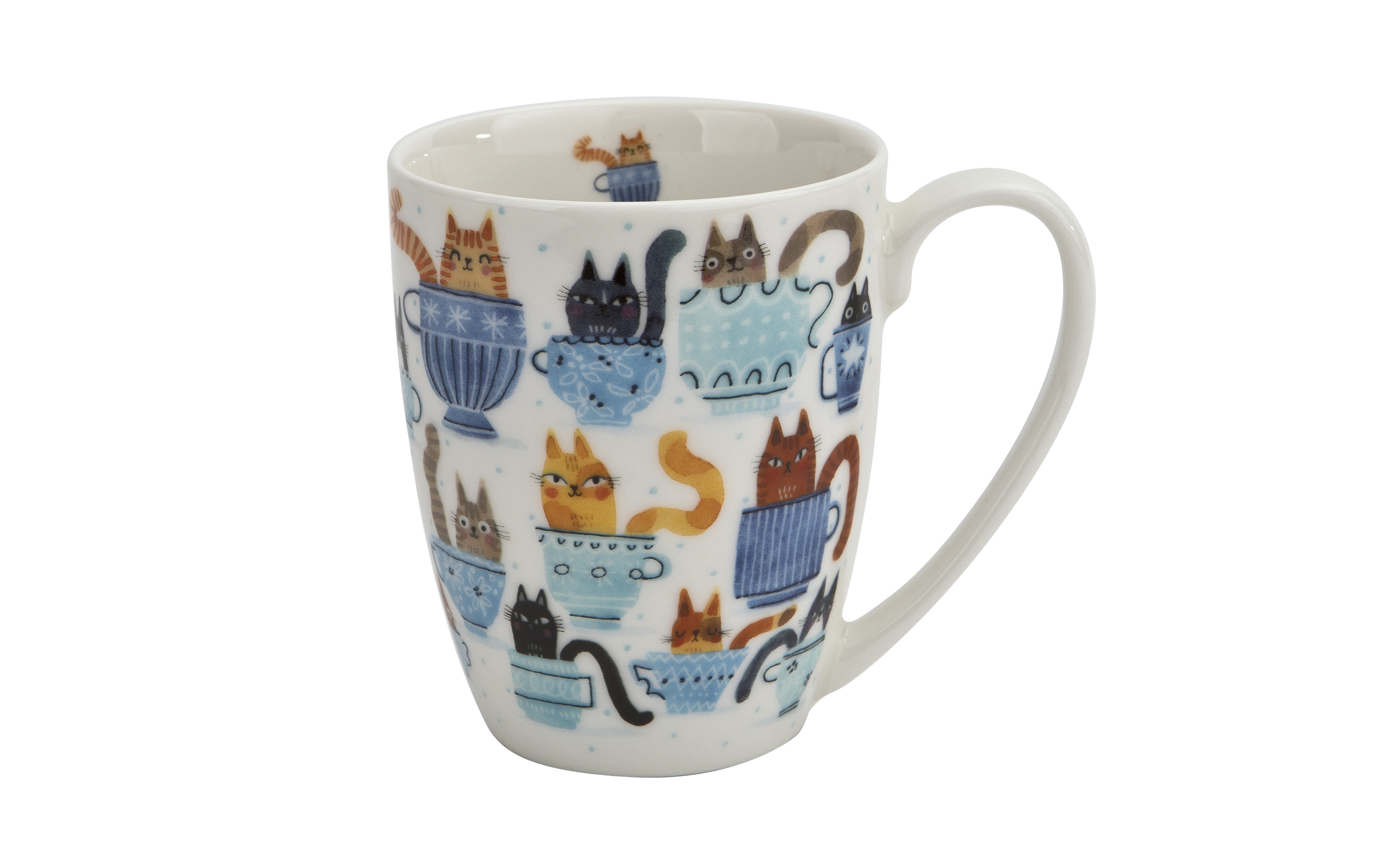 Kubek porcelanowy 350 ml Koci Świat Koty w filiżankach