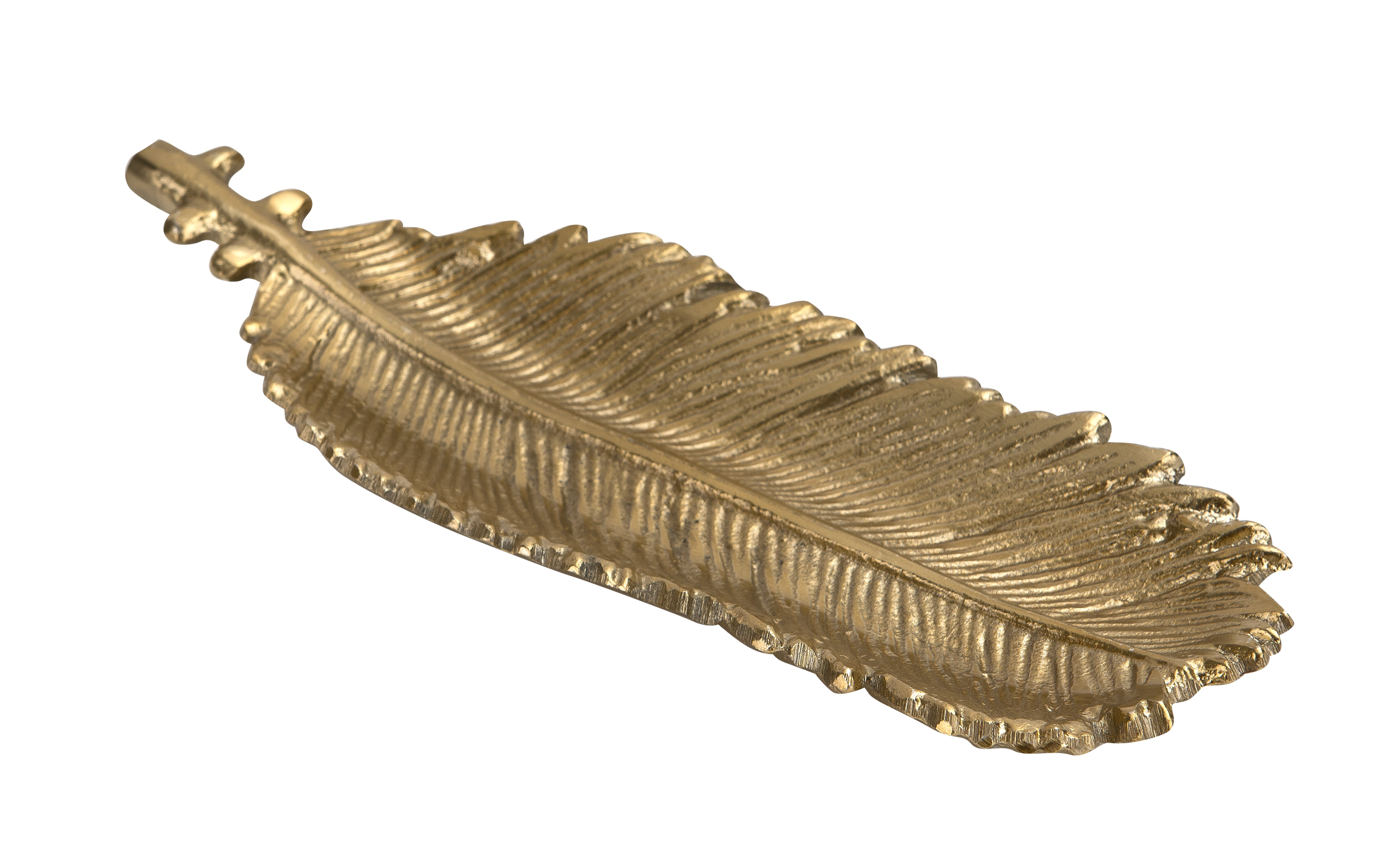 Patera ozdobna 26x10,5 cm Liść złoty