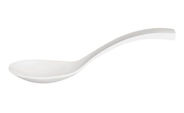 Łyżka do sałaty z melaminy 24 cm biała