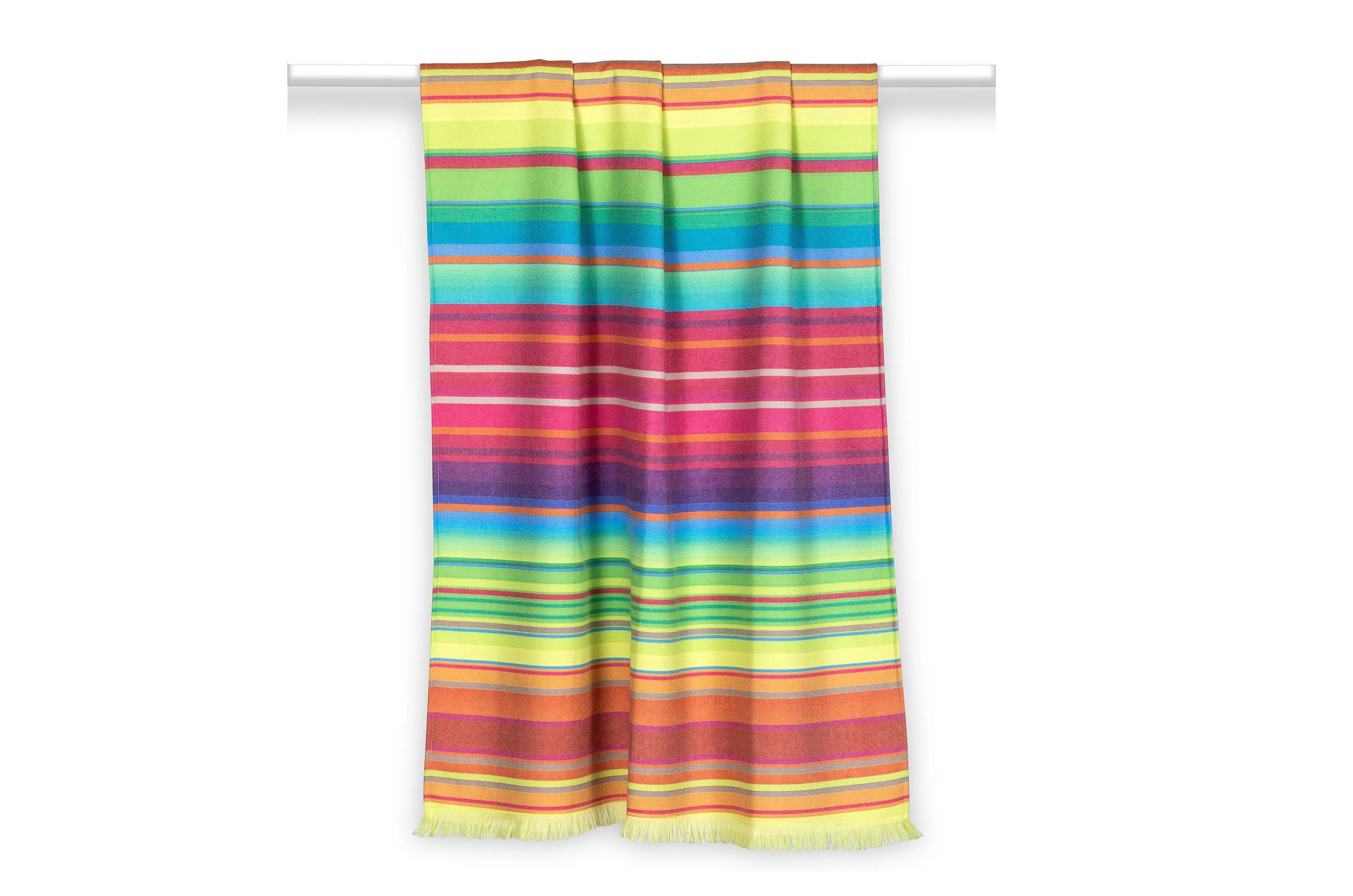Ręcznik plażowy 90x180 cm Playa z frędzlami 141 C15 paski multicolor