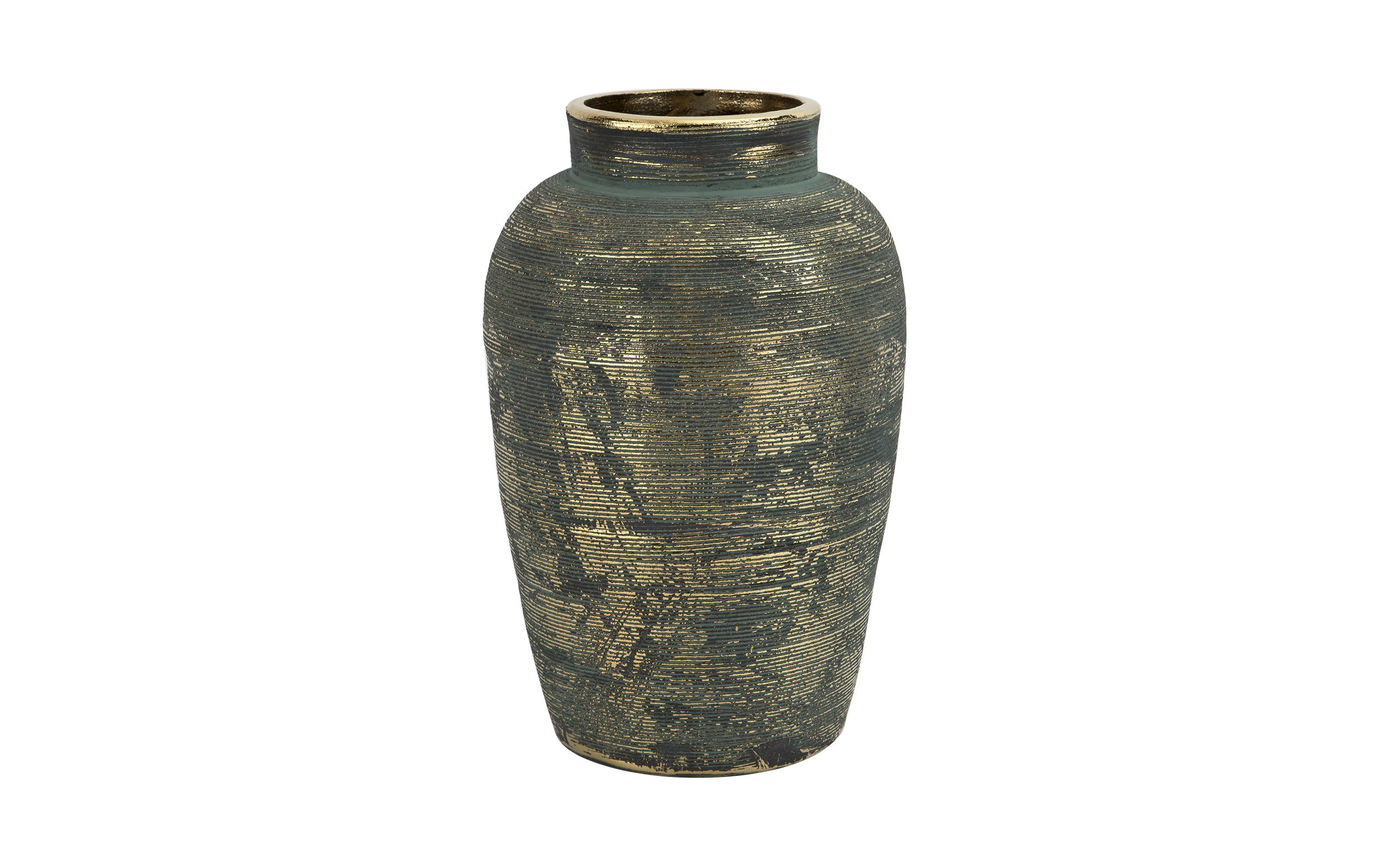 Wazon ceramiczny 31cm niebiesko-złoty AP171368