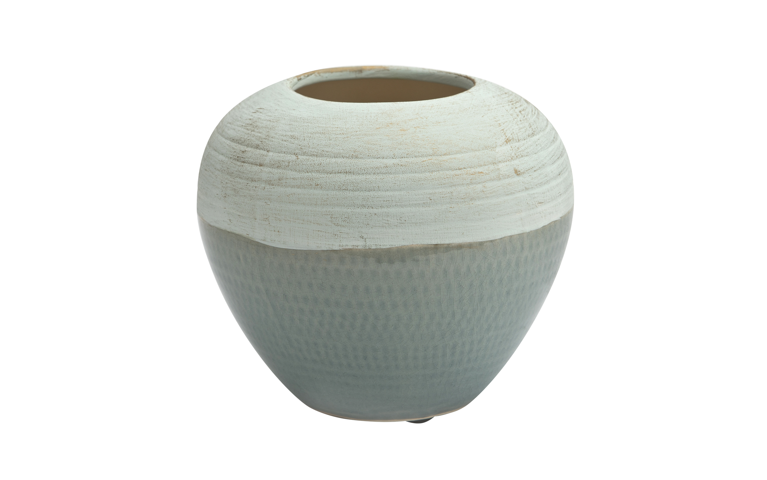 Wazon ceramiczny 16 cm biało-niebieski AP141814