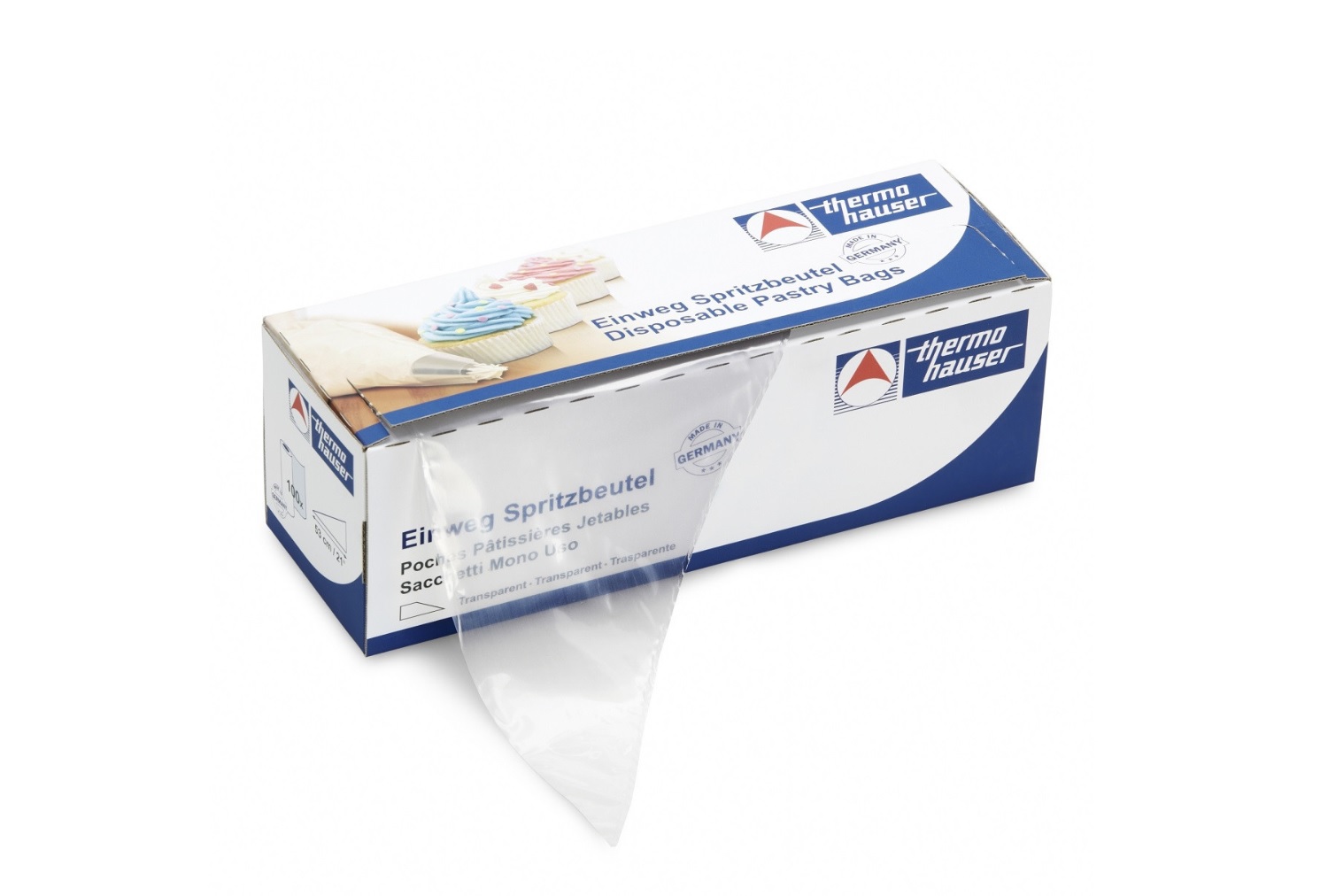 Worki do szprycowania foliowe 30 cm rolka 100 szt. przeźroczyste Thermohauser