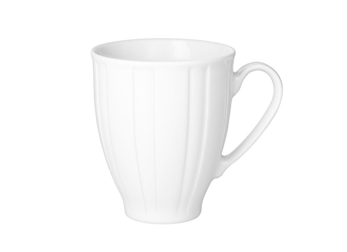 Kubek porcelanowy 380 ml Oktawa biała 0001