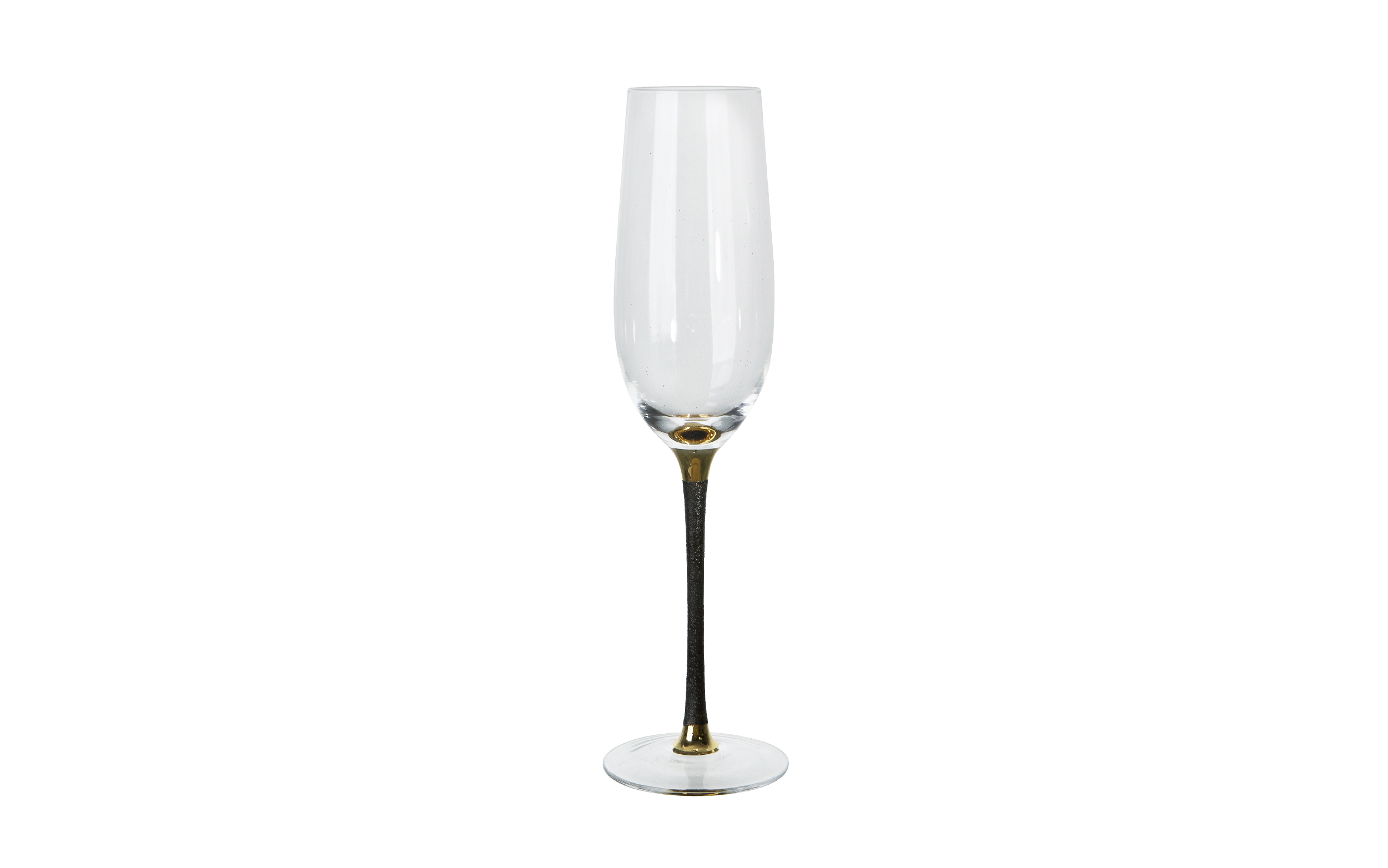 Kieliszek do szampana 250 ml z czarną nóżką TG0589