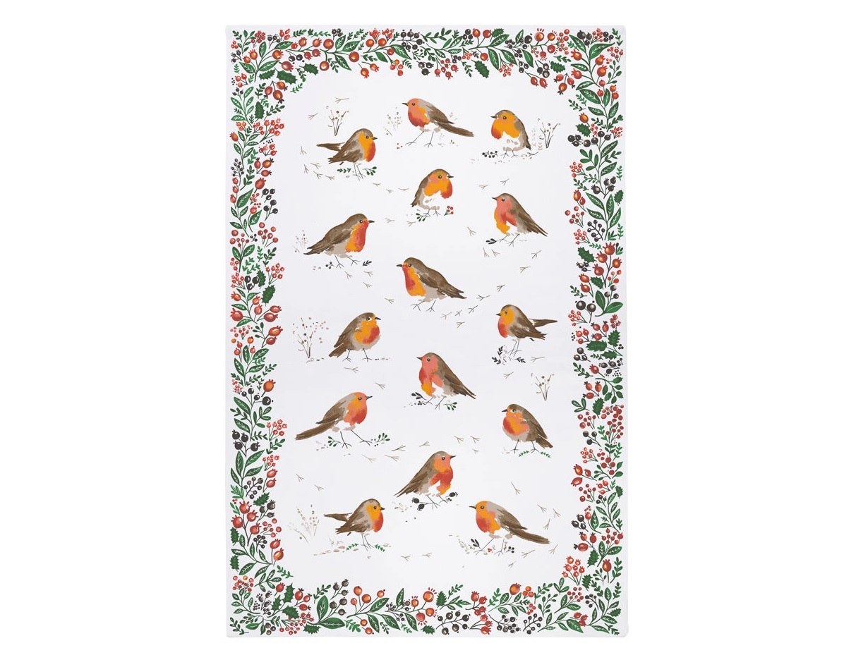 Ściereczka kuchenna Xmas Robins Berry 028ROBE