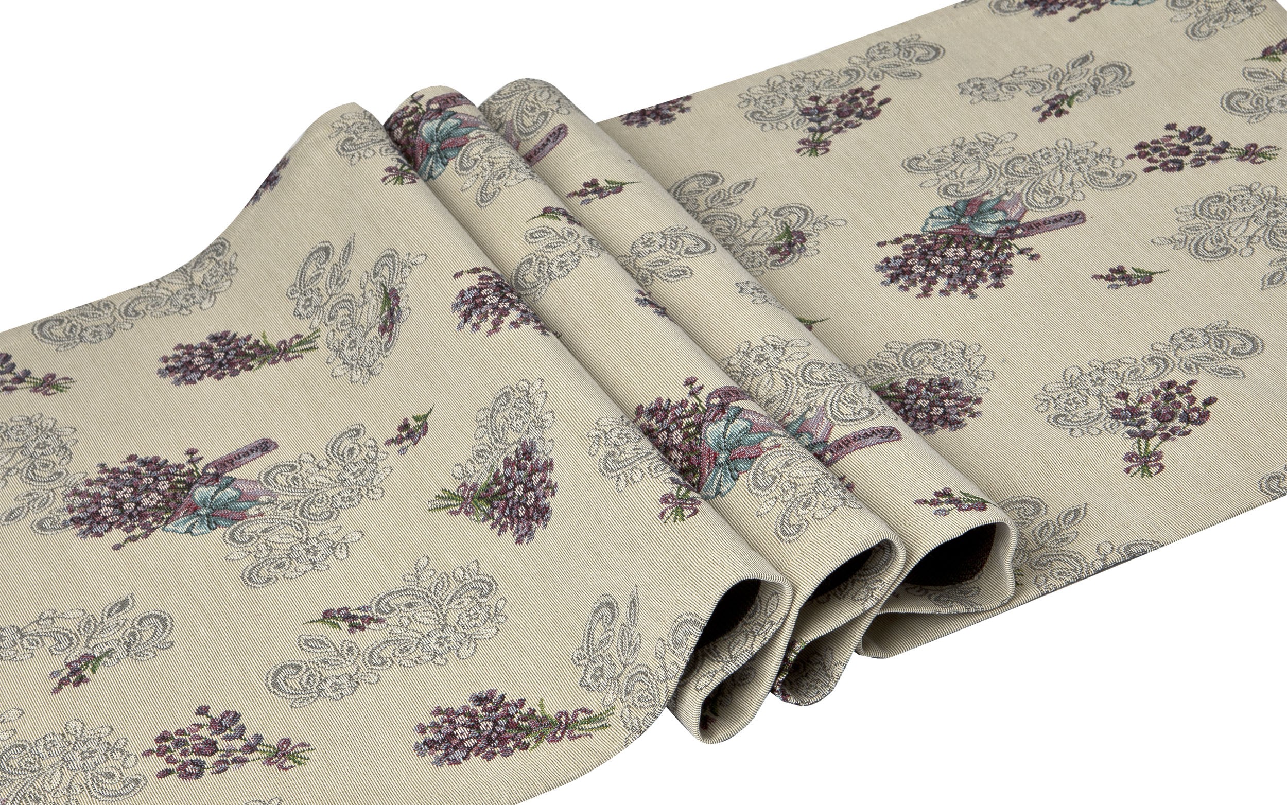 Bieżnik na stół 50x150 cm Eden 1232/410 Lawendy gobelinowy