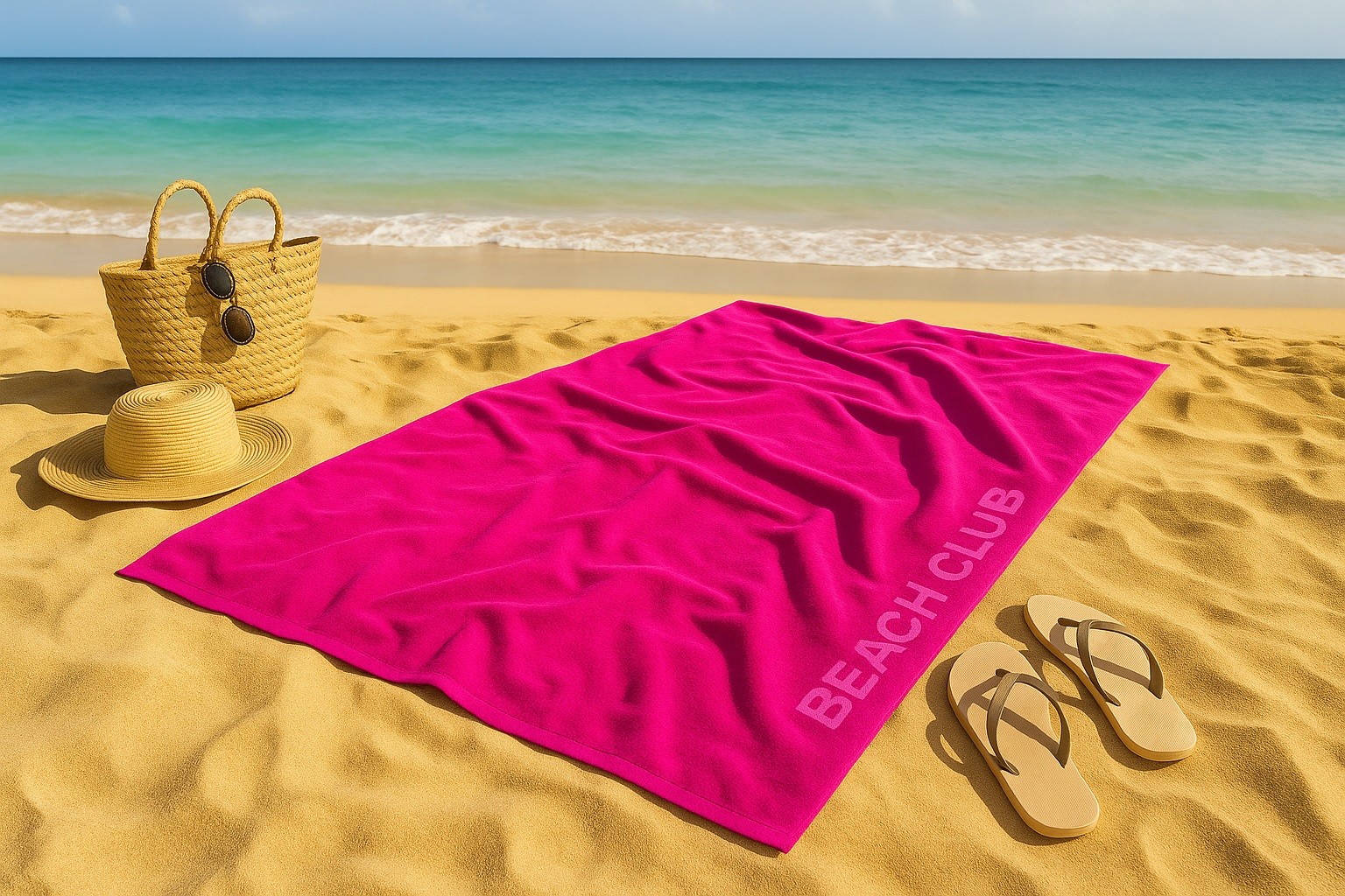 Ręcznik plażowy 100x180 cm Beach Club cranberry 377