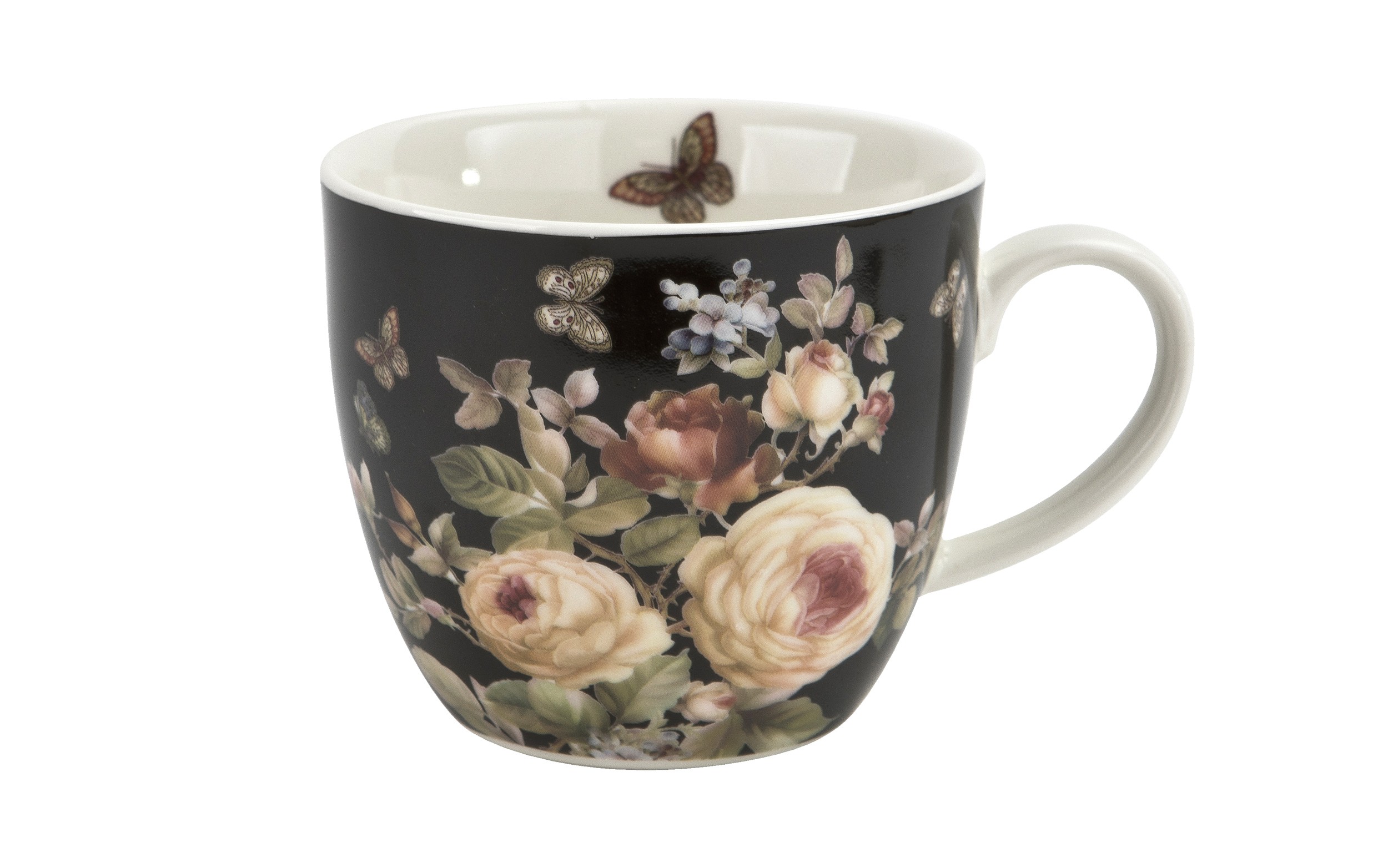 Kubek porcelanowy 460 ml Warda w koszyczku