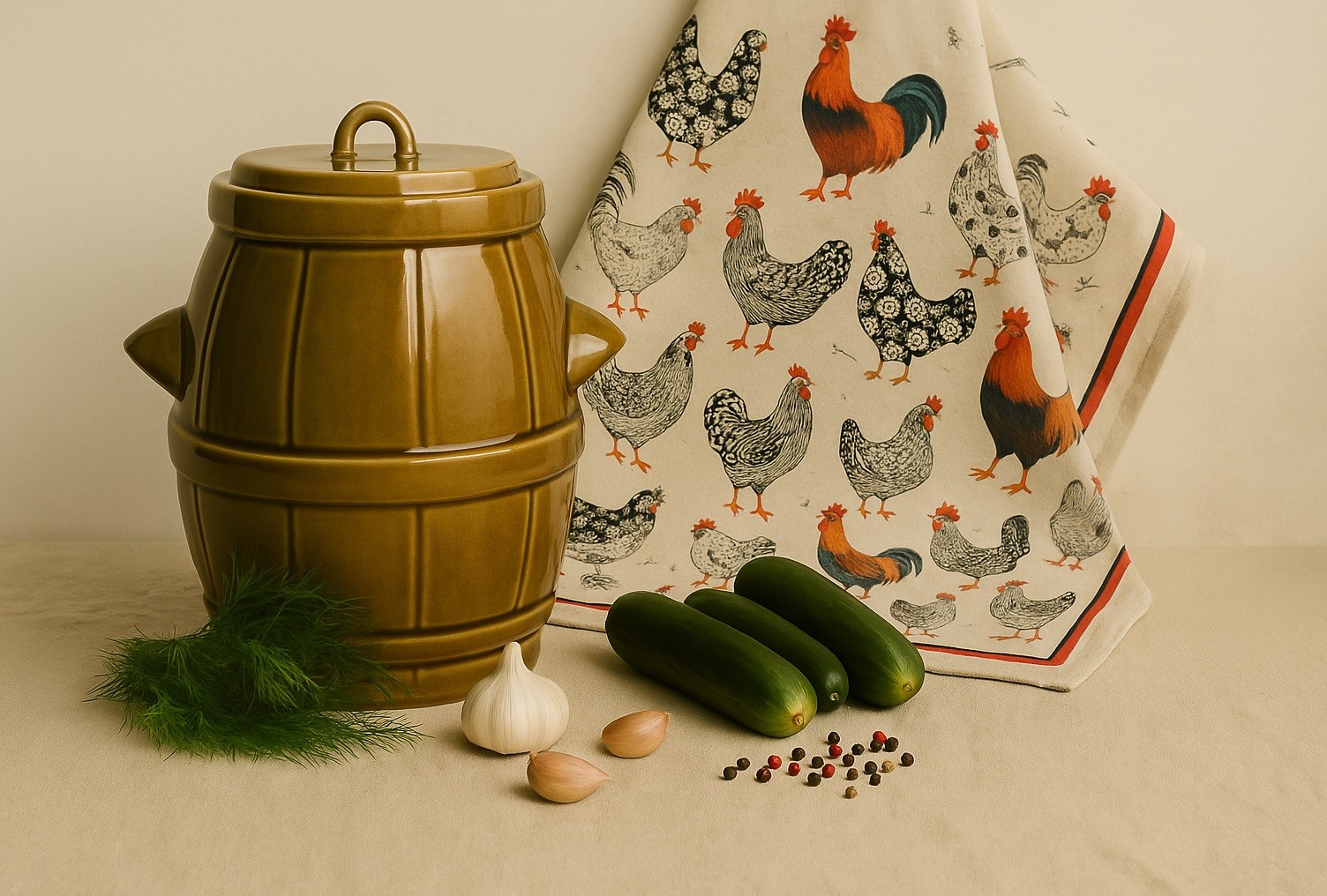 Beczka ceramiczna 5 L miodowa