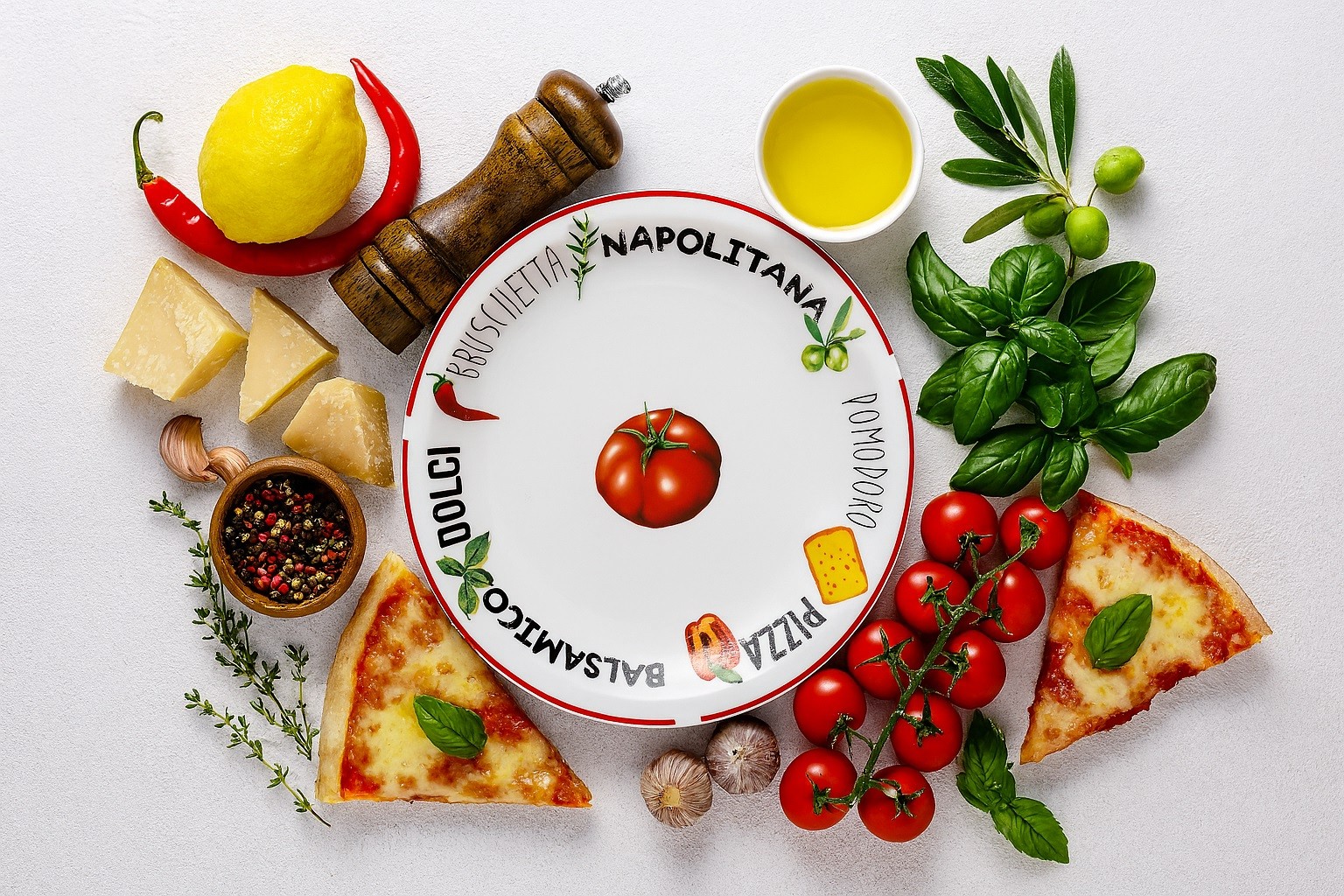 Talerz do pizzy 30,5 cm Czerwony brzeg MPL