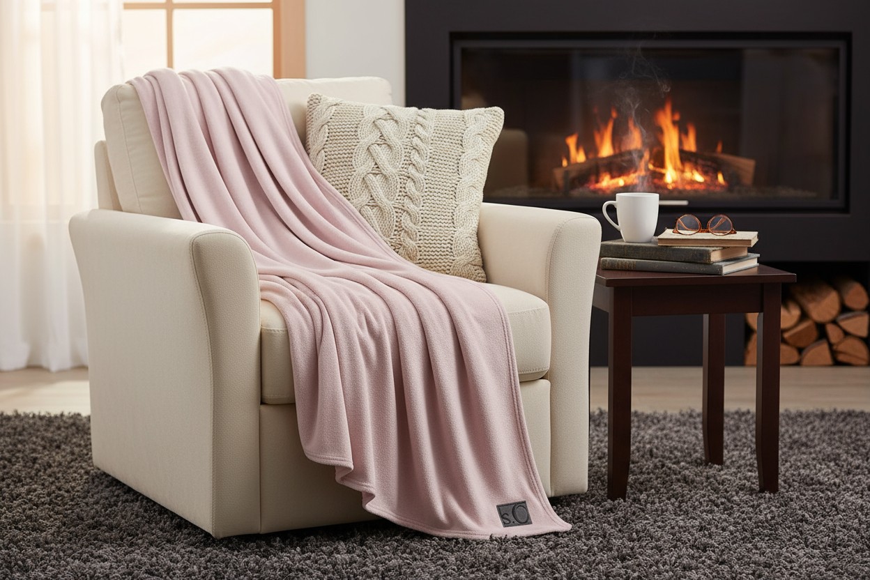 Koc 150x200 Kuschelsoft 3638-500 różowy