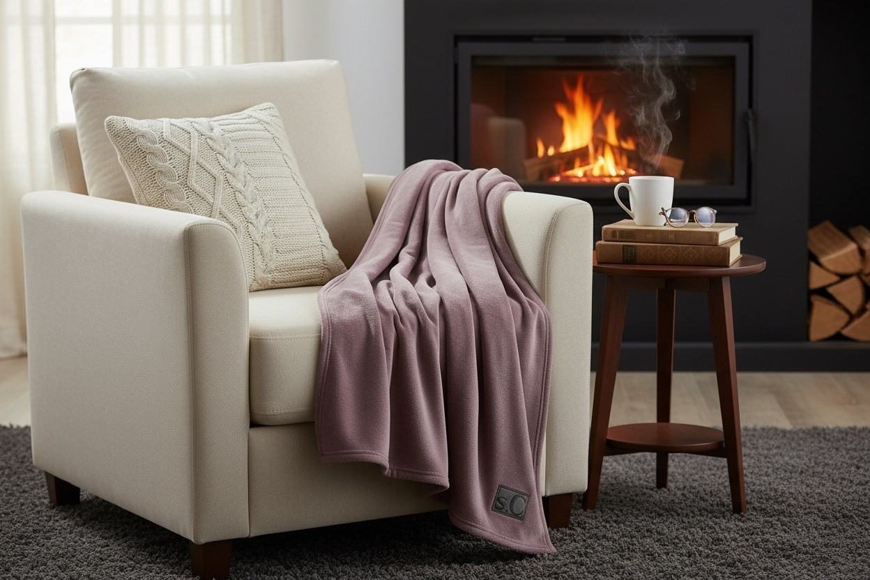 Koc 150x200 Kuschelsoft 3638-544 ciemny różowy