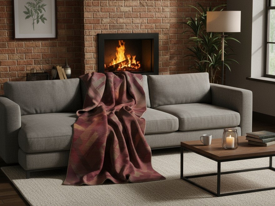 Koc bawełniany 150x200 cm Garnet Glow 823267