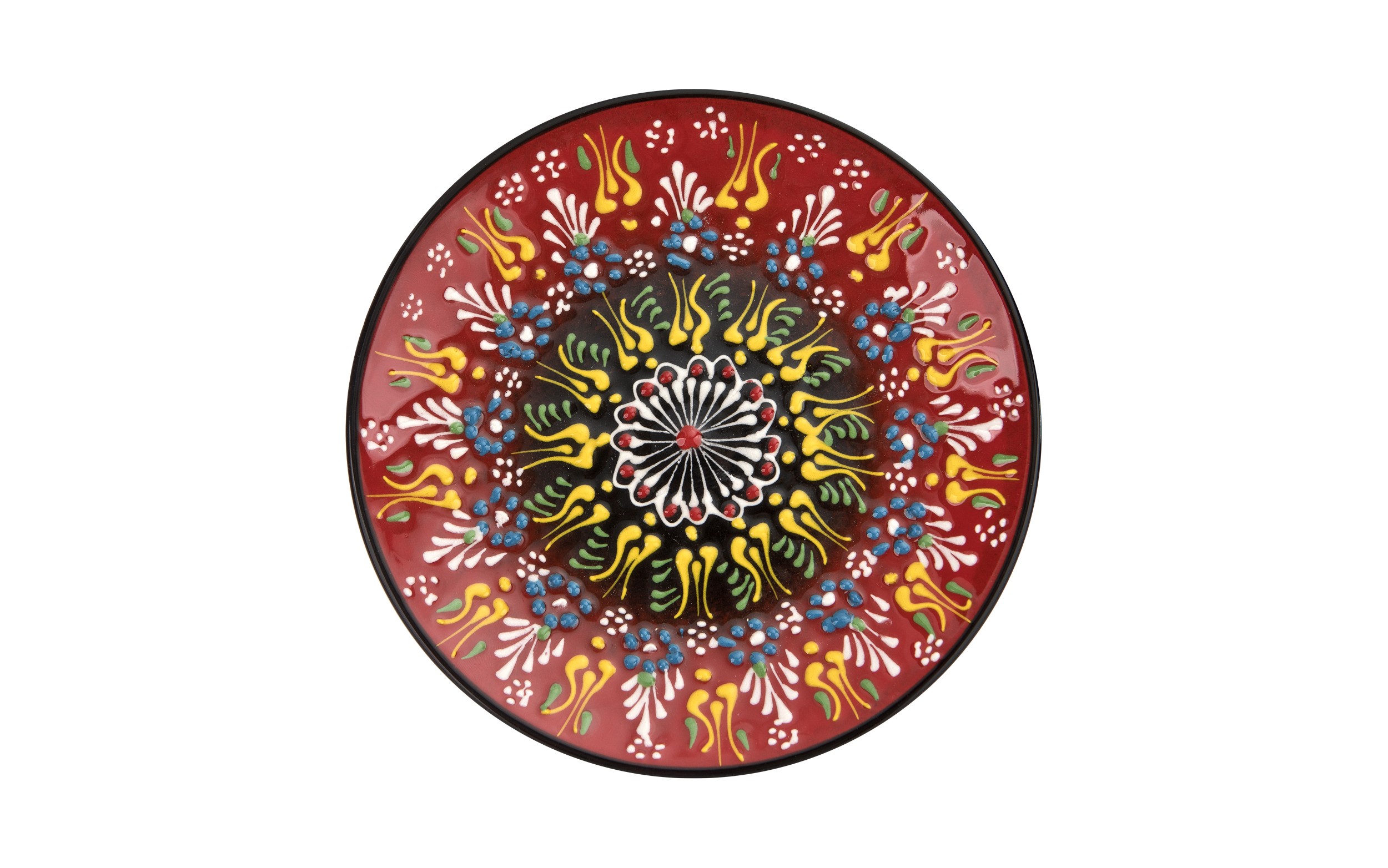 Talerz deserowy 18 cm ceramiczny Oriental Red