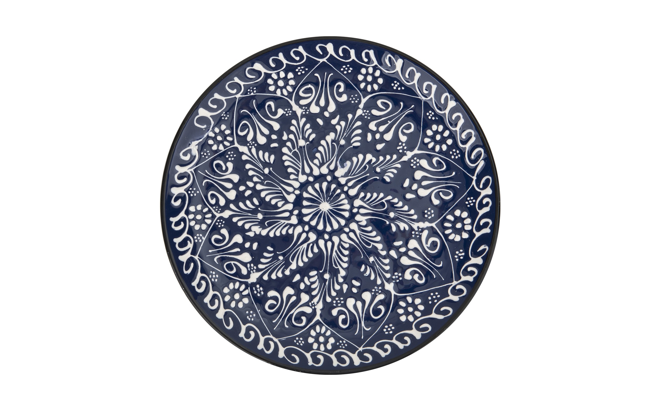 Talerz płytki obiadowy 25 cm ceramiczny Oriental Blue