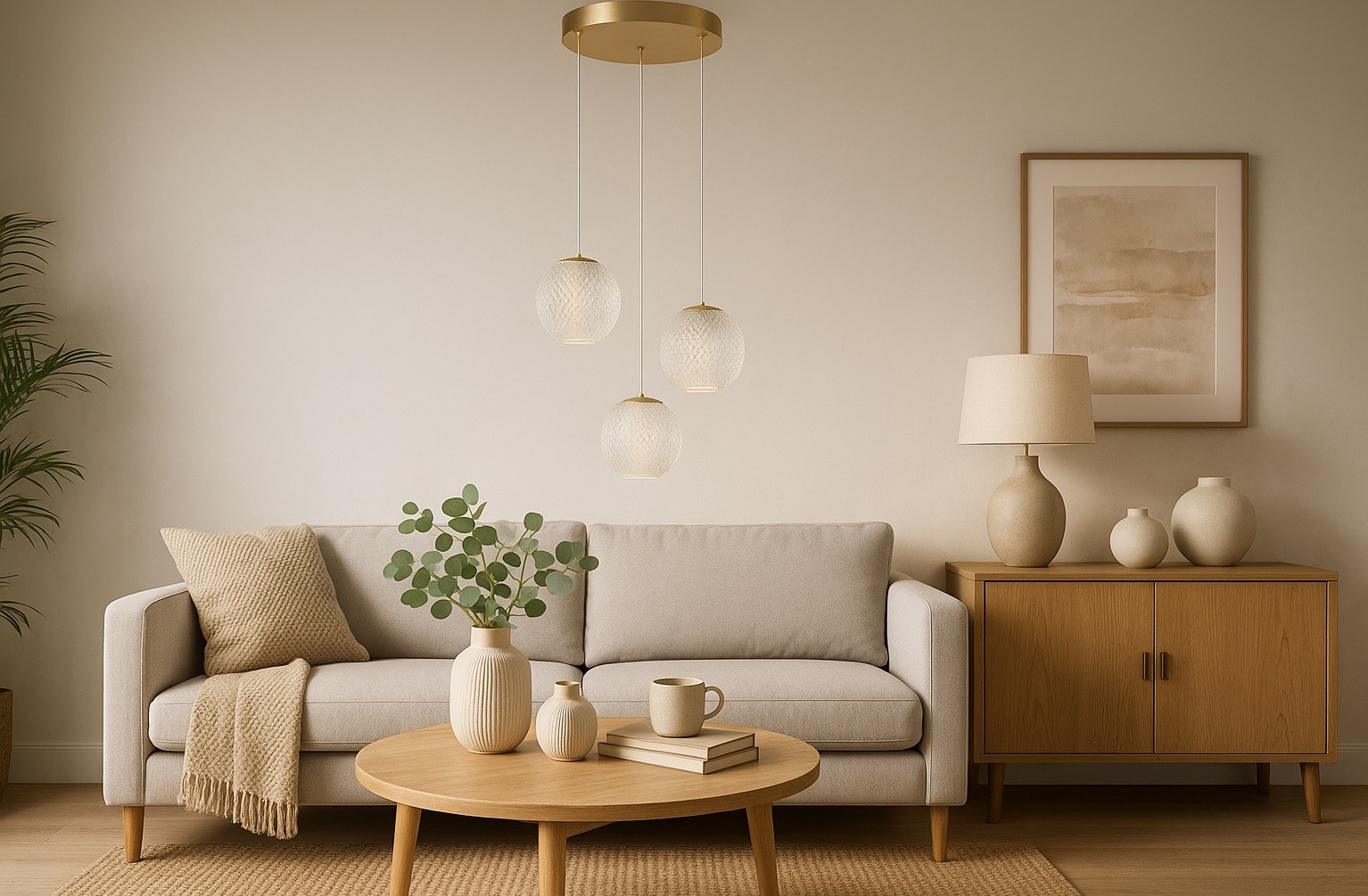 Lampa Edem 3 Round Gold
