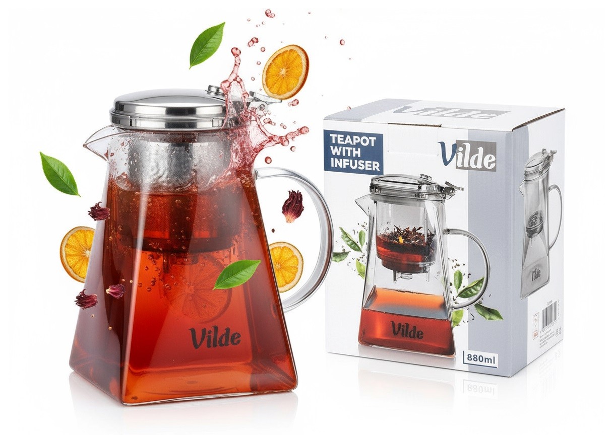 Dzbanek z zaparzaczem 880 ml Vilde