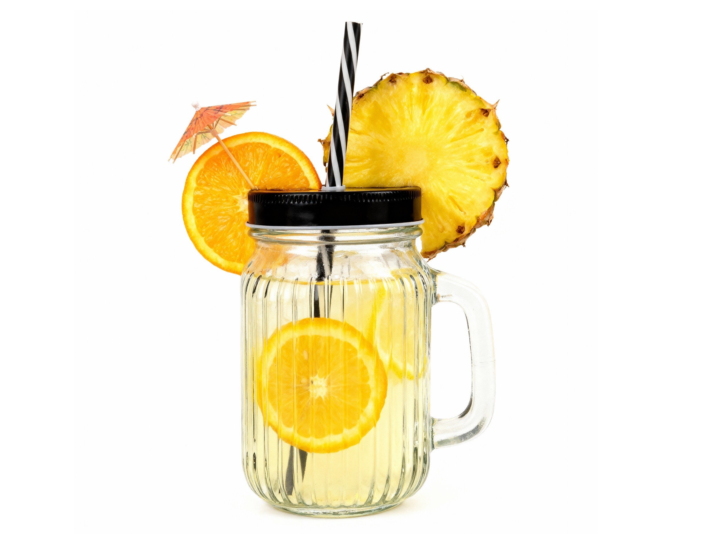 Kubek słoik 450 ml z rurką