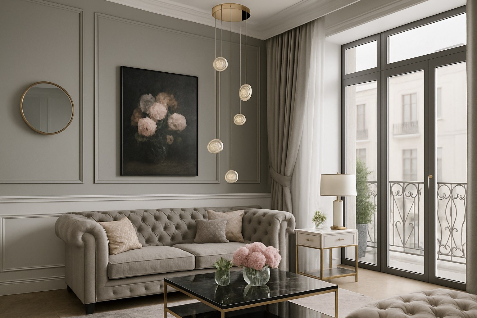 Lampa EUFORIA PENDANT ROUND 5 3-STEP DIMM GOLD-AZ6738