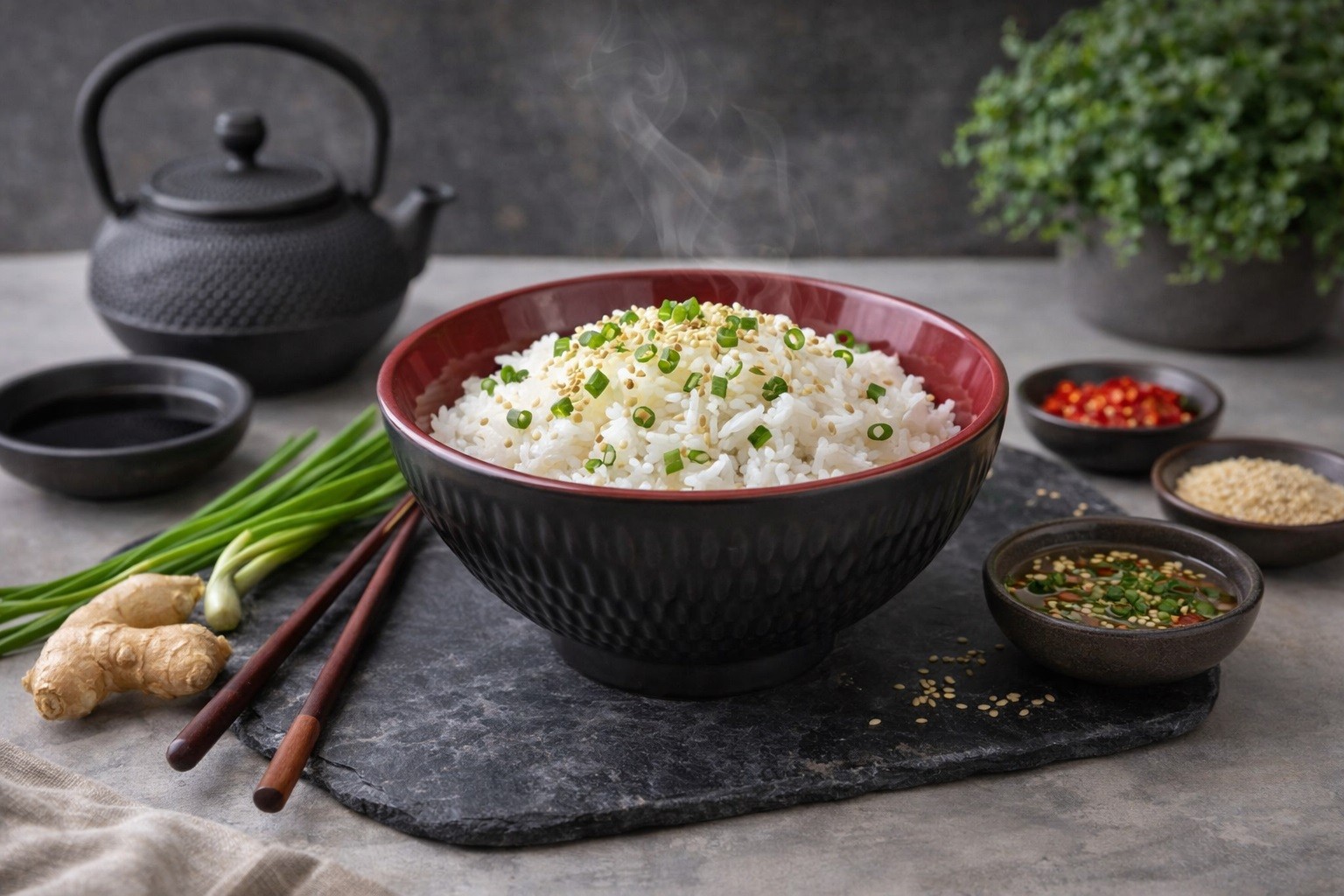Miska 2,2L Asia czarno-czerwona