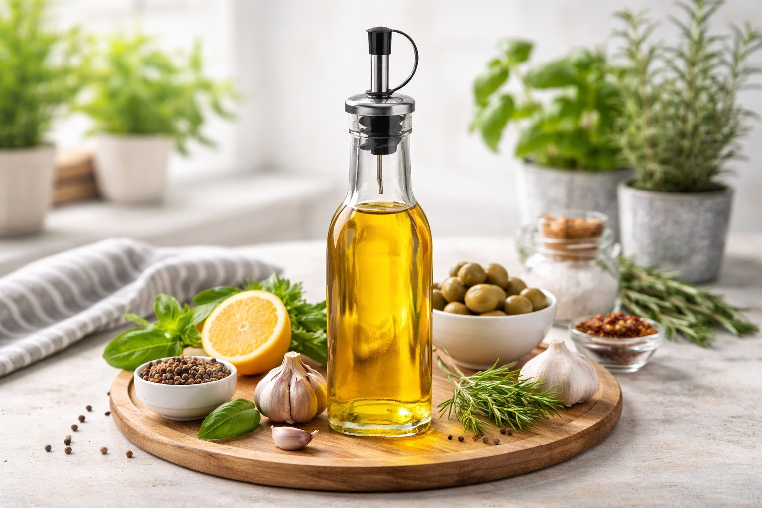 Butelka na oliwę z lejkiem 200 ml Domotti
