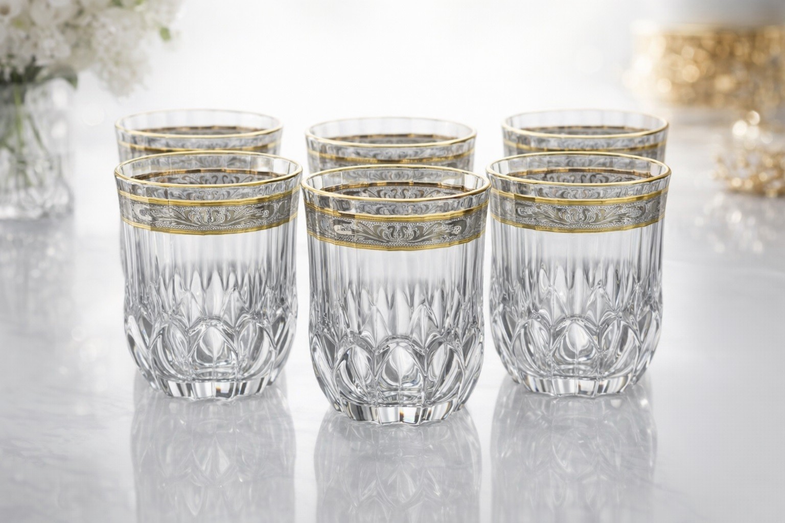 Komplet 6 szklanek do whisky 300 ml Royal Gold