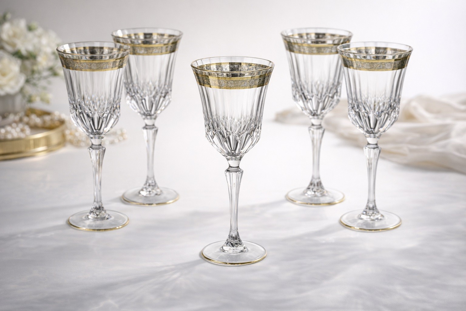 Komplet 6 kieliszków do wina 220 ml Royal Gold