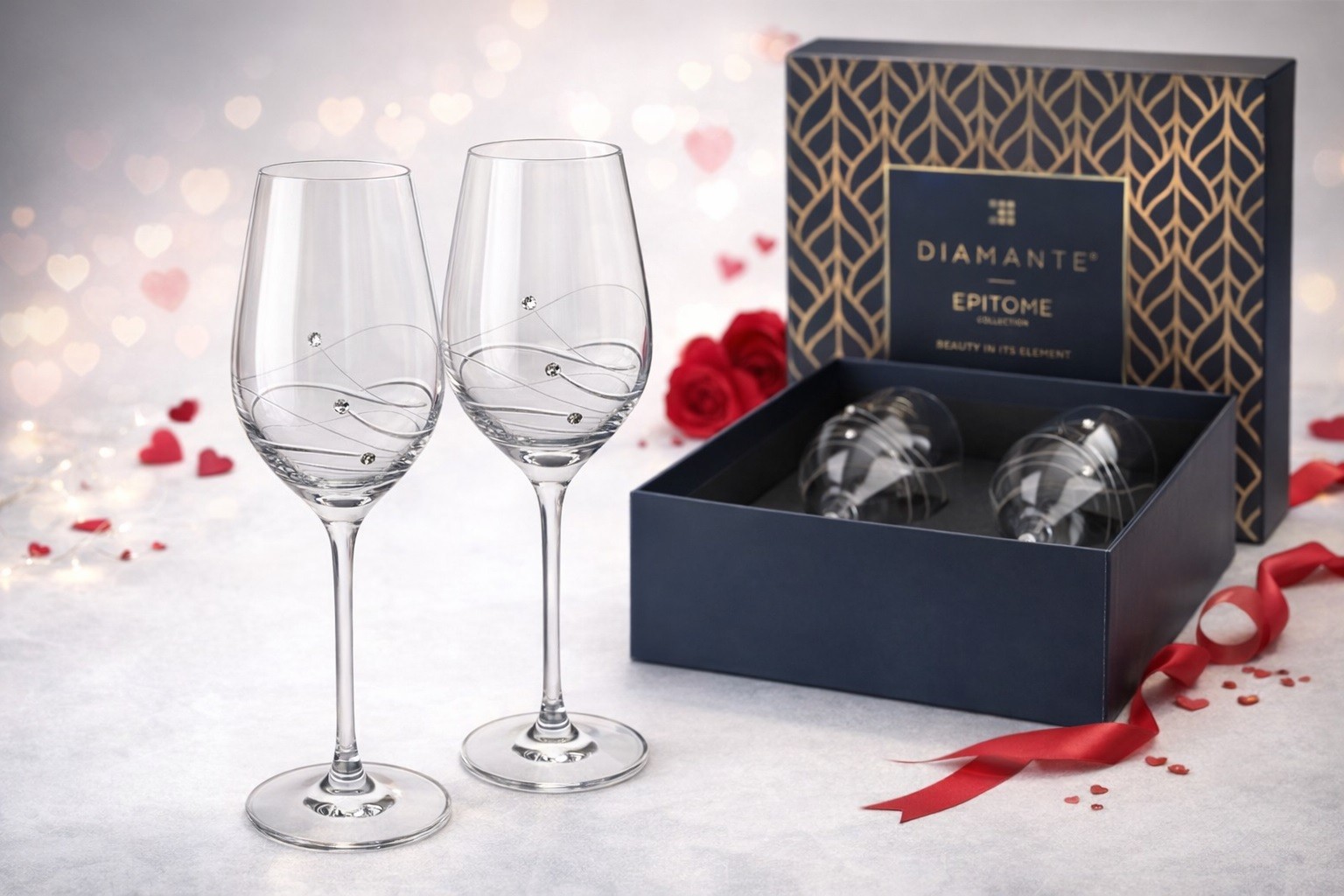 Komplet 2 Kieliszków do białego wina 360 ml Glitz