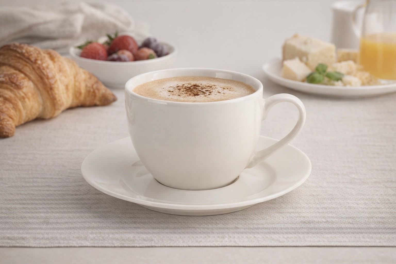 Filiżanka porcelanowa 240 ml + spodek Krem P2388