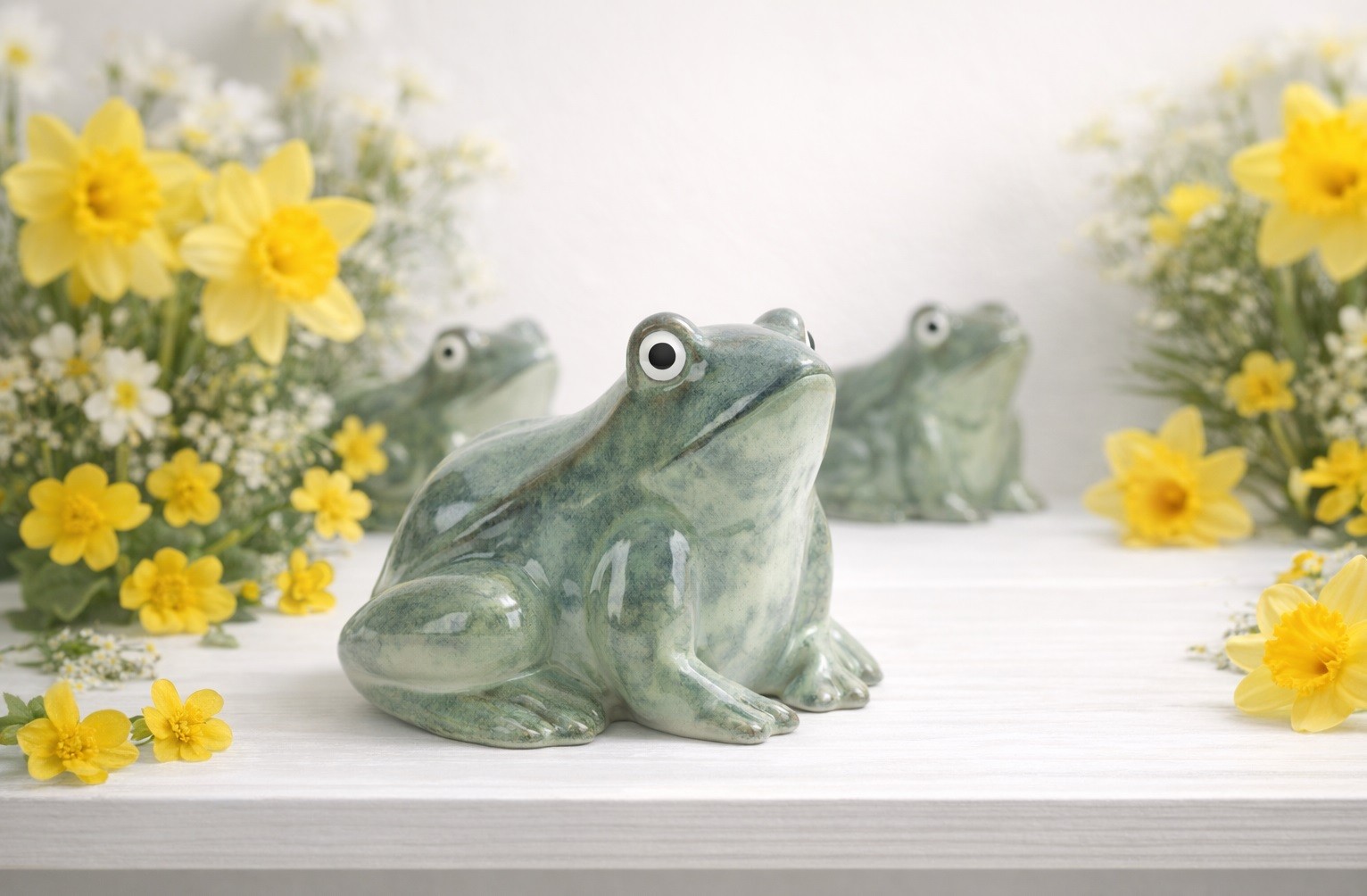 Ozdoba ceramiczna Żaba 14x12,5x10,5 cm Dekor-Pap