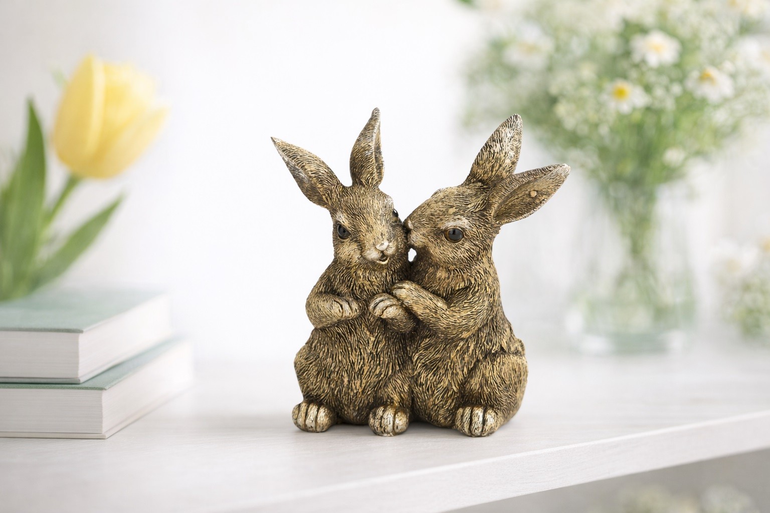 Figurka dekoracyjna Zajączki 15 cm GJ0049