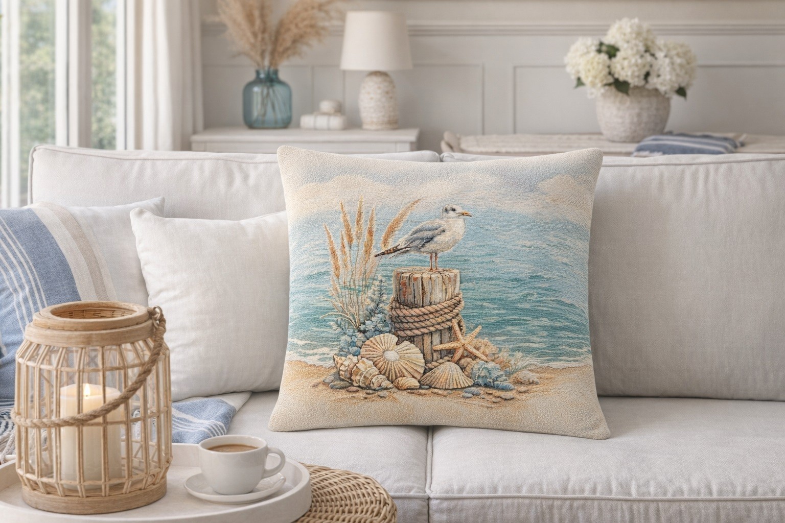 Poszewka dekoracyjna 45x45 cm Mewa Gobelinowa Premium