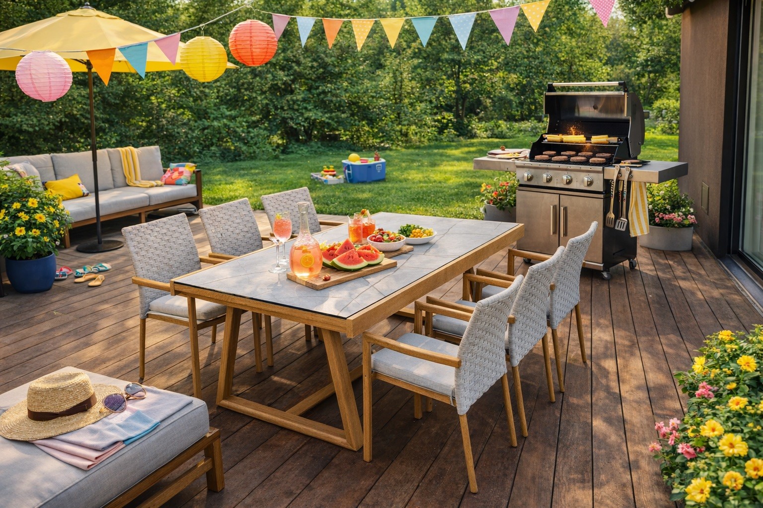 Stół ogrodowy rozkładany LOUNGE OAK 200-300 cm Couture Jardin HPL